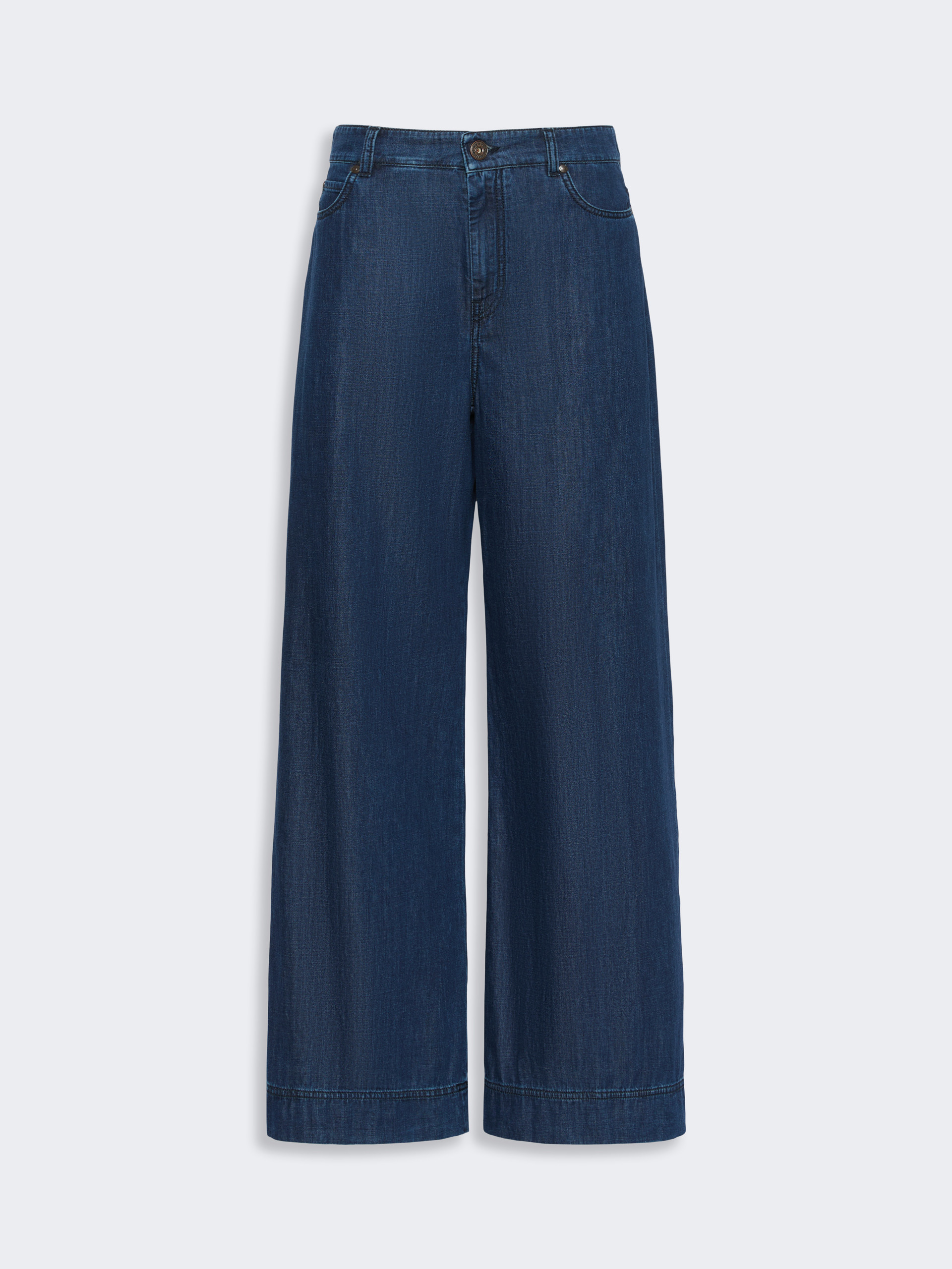 Cotton denim wide-leg jeans - NAVY - Weekend Max Mara - 4