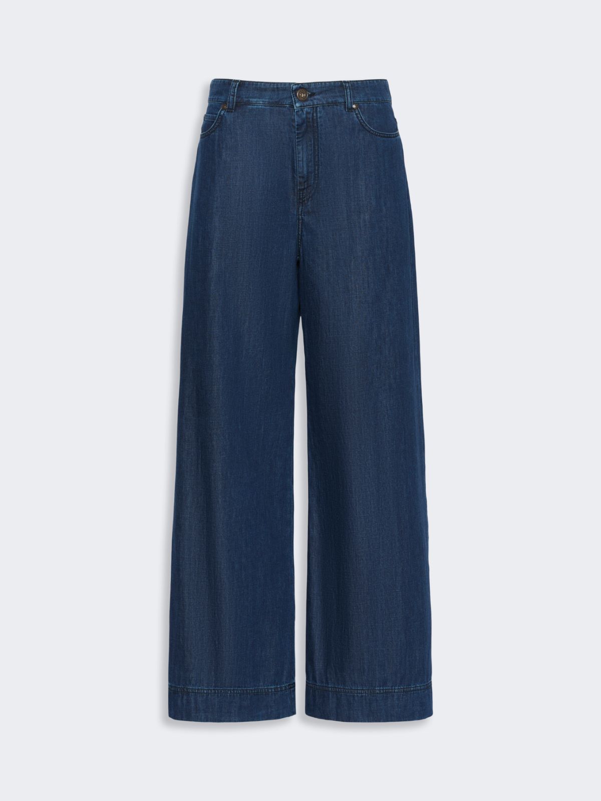 Cotton denim wide-leg jeans - NAVY - Weekend Max Mara - 4