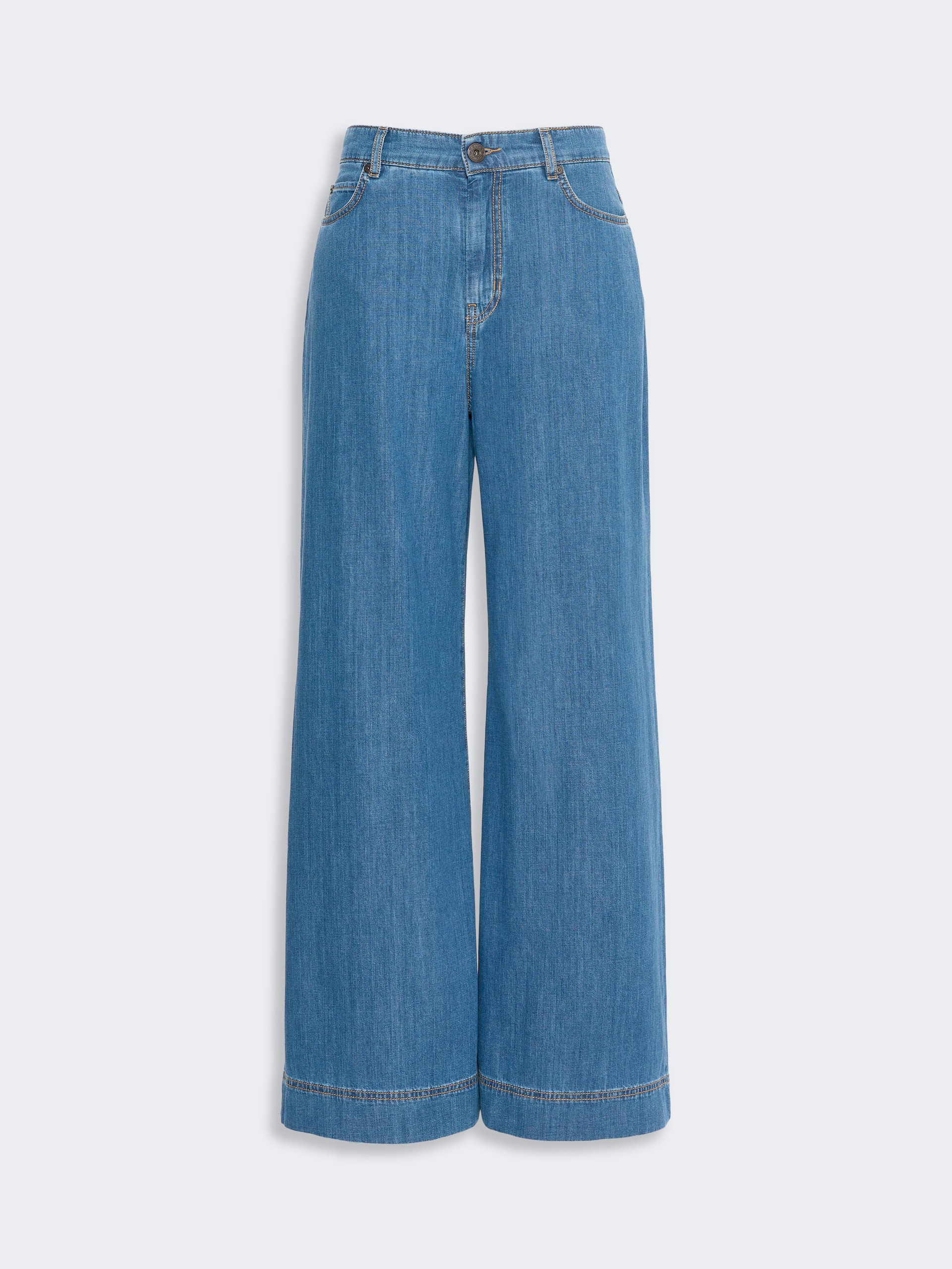 Cotton denim wide-leg jeans - NAVY - Weekend Max Mara - 4