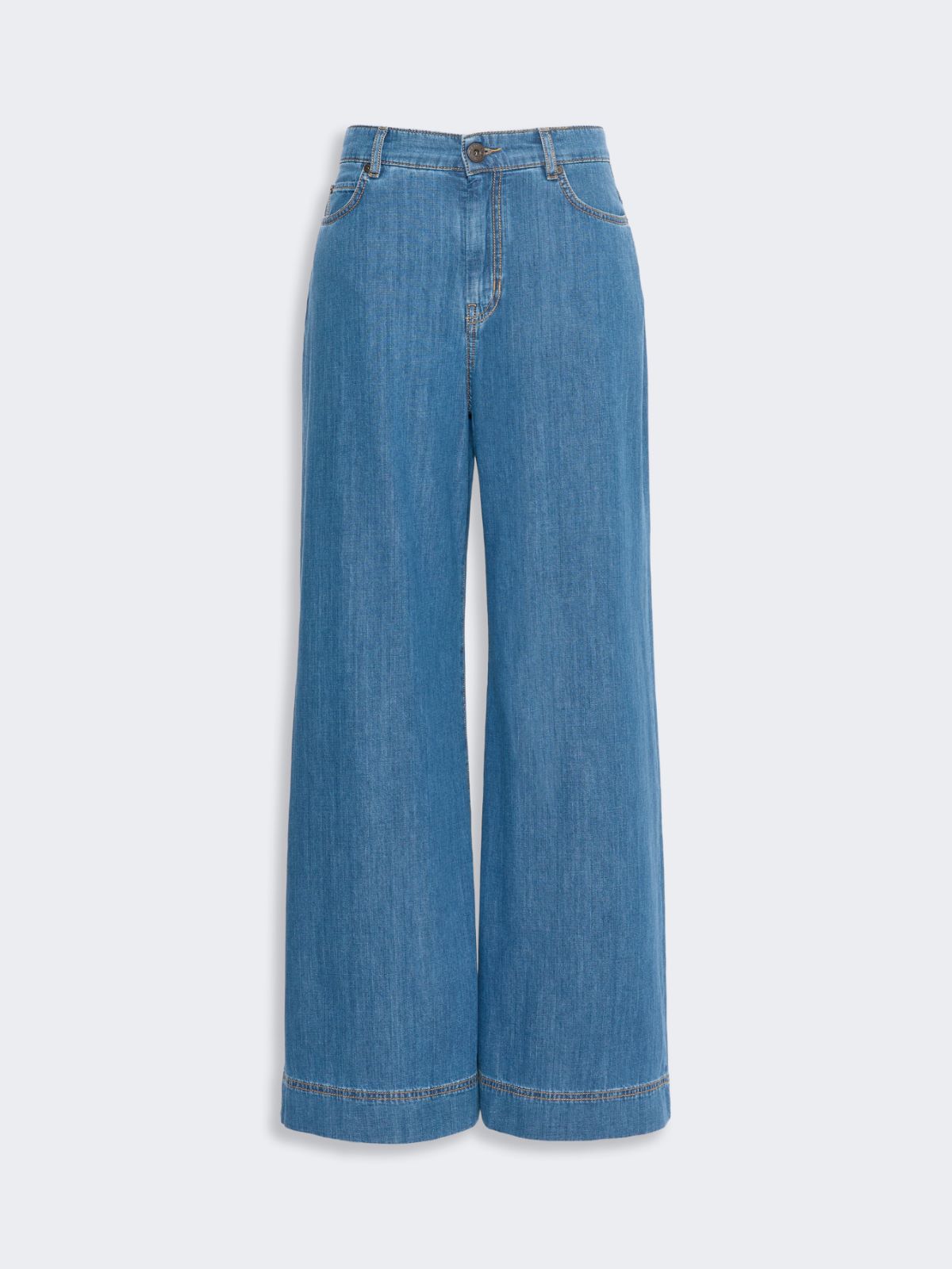 Cotton denim wide-leg jeans - NAVY - Weekend Max Mara - 4
