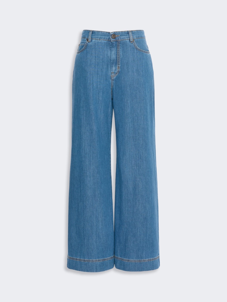 Cotton denim wide-leg jeans - NAVY - Weekend Max Mara - 2