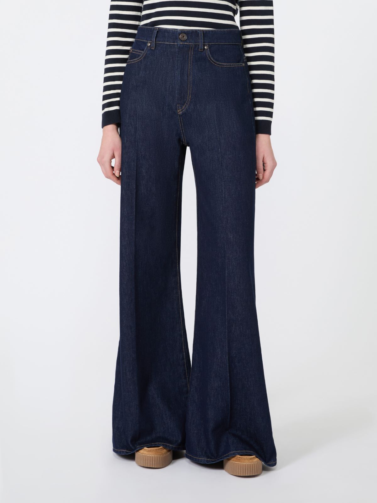 Jeans palazzo in denim di cotone - Weekend Max Mara - 2