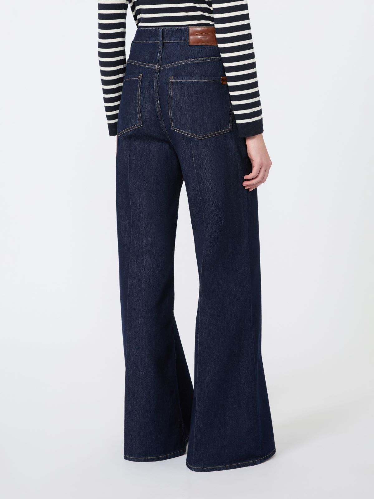 Jeans palazzo in denim di cotone - Weekend Max Mara - 3