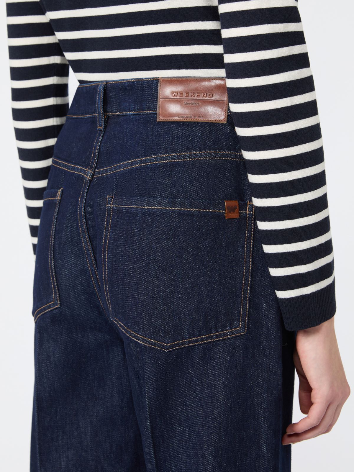 Jeans palazzo in denim di cotone - Weekend Max Mara - 4