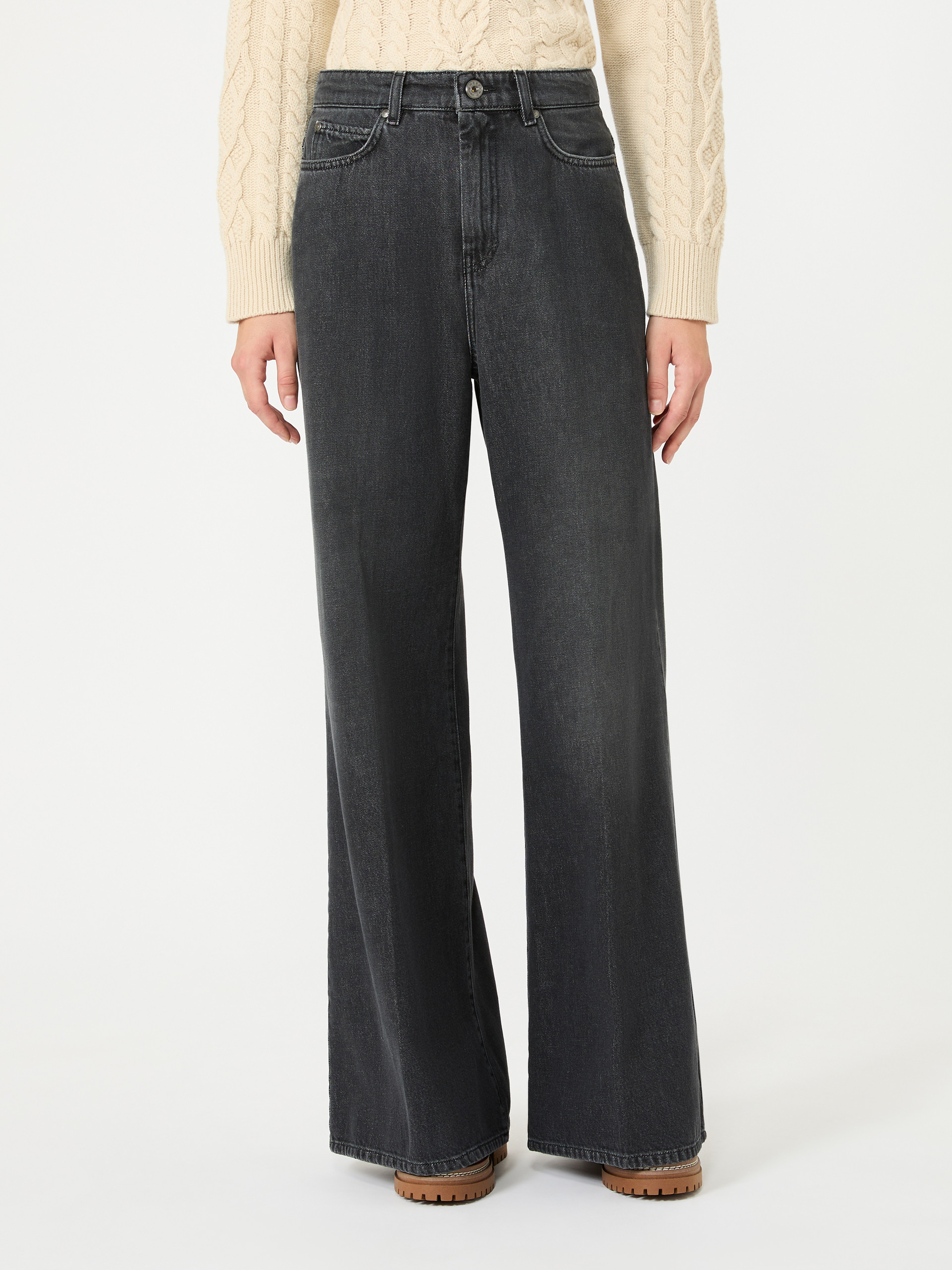 Cotton denim palazzo jeans - Weekend Max Mara - 2