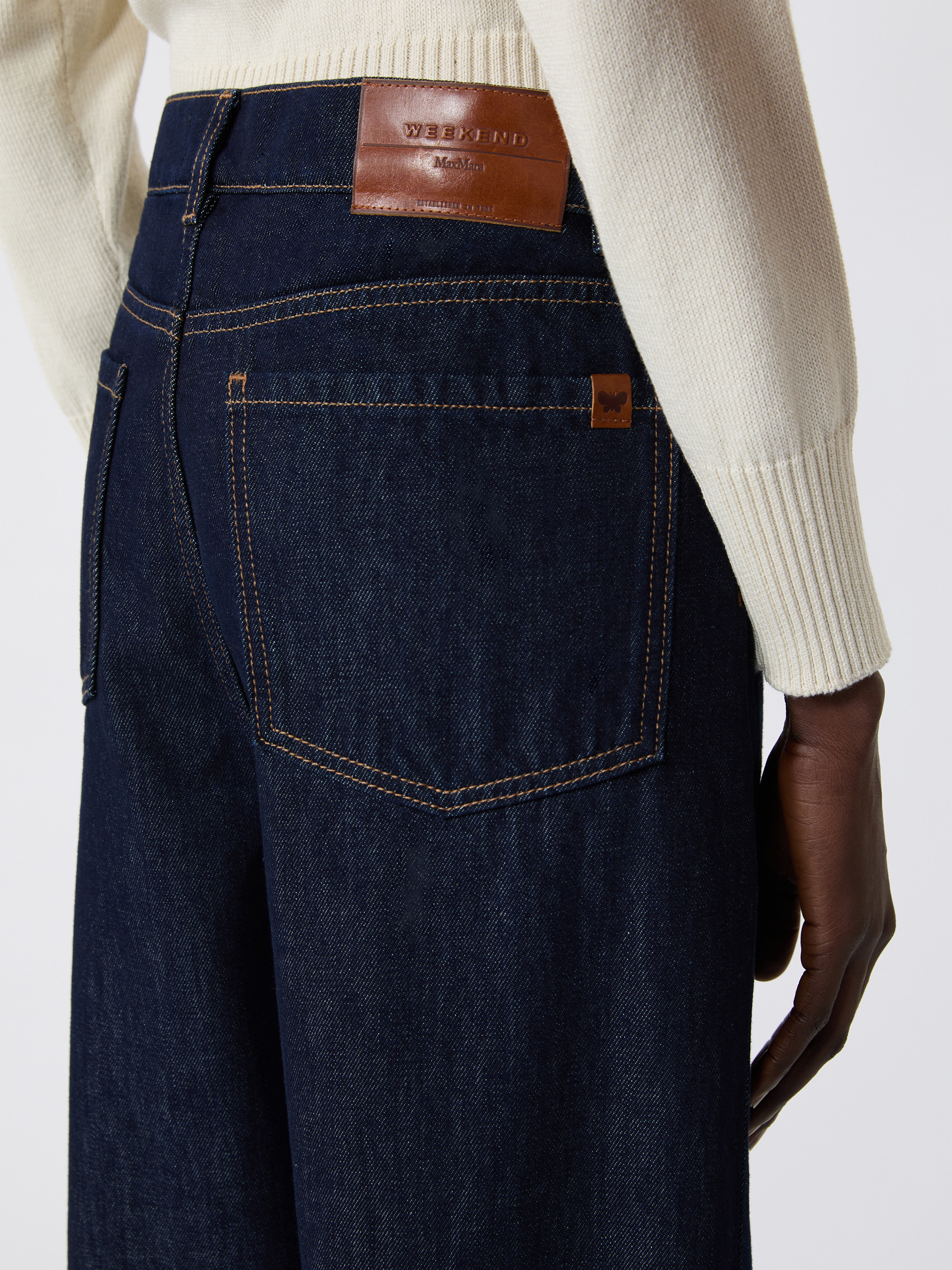 Barrel-leg denim jeans - NAVY - Weekend Max Mara - 4