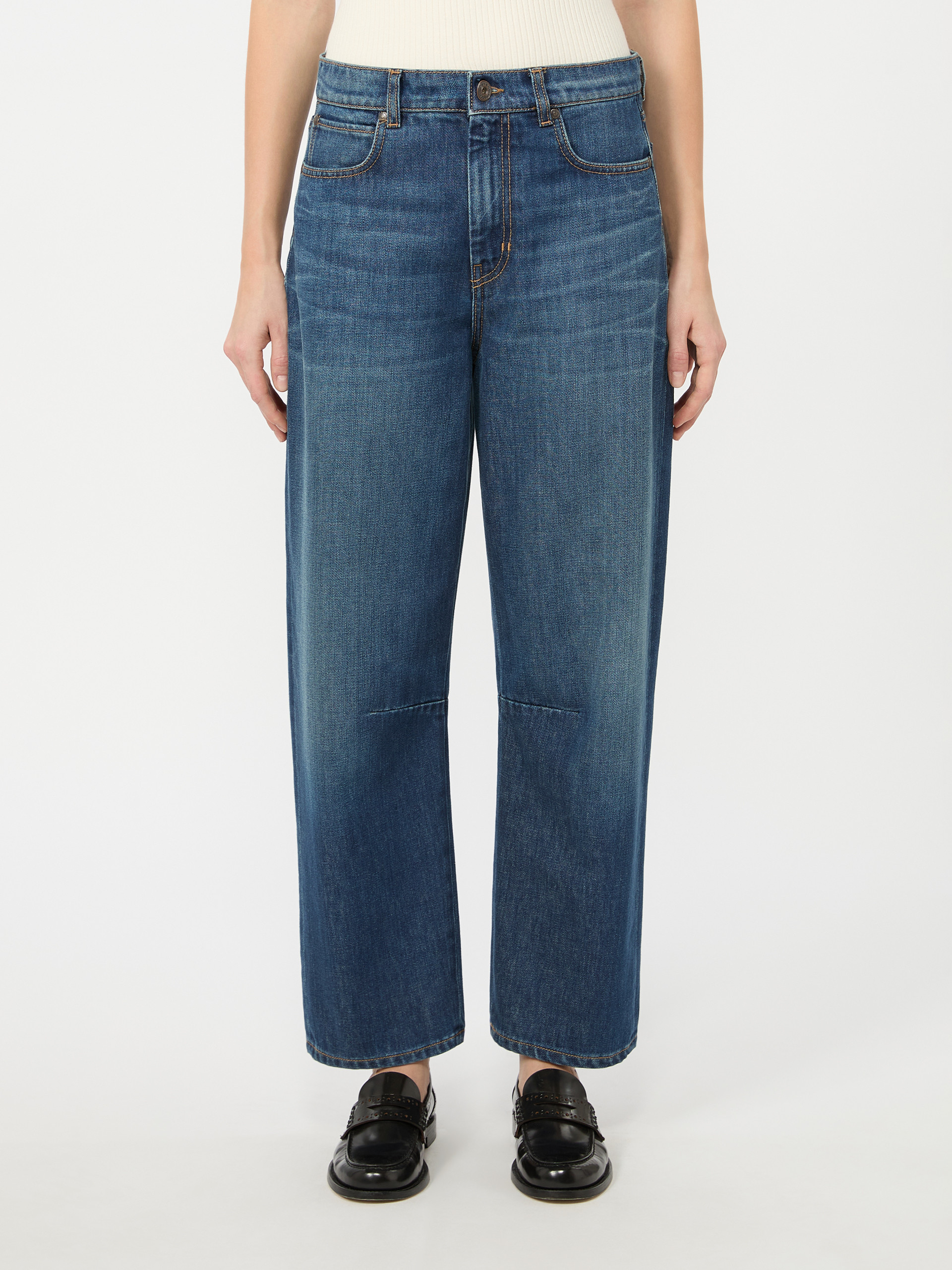 Barrel-leg denim jeans - NAVY - Weekend Max Mara - 2