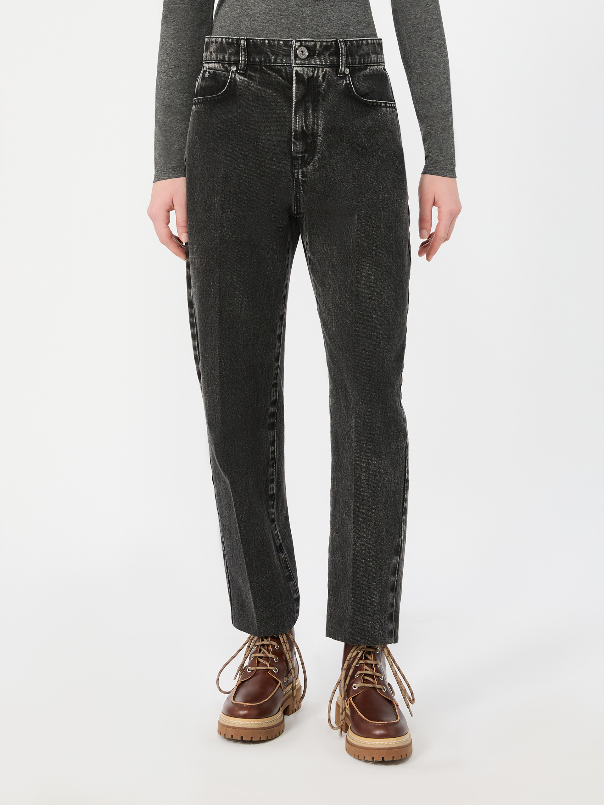 Cotton denim tapered jeans - Weekend Max Mara - 2