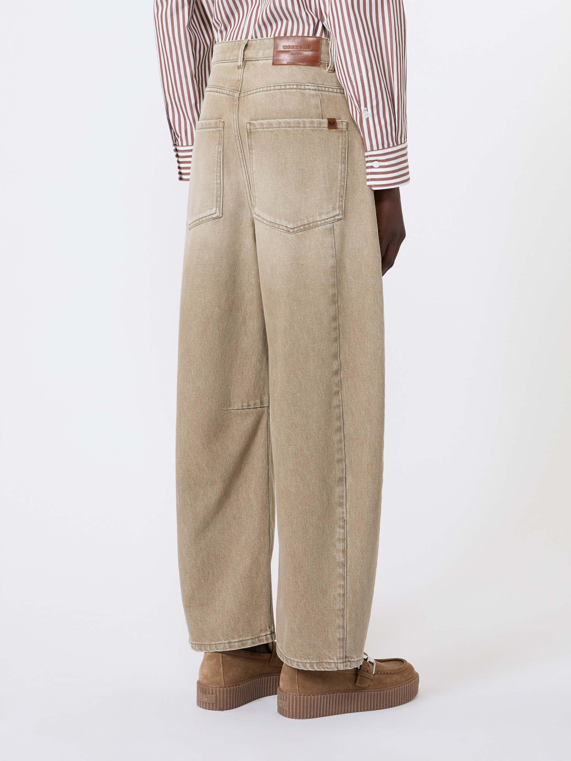 Worn-look denim barrel-leg jeans - BEIGE - Weekend Max Mara - 3