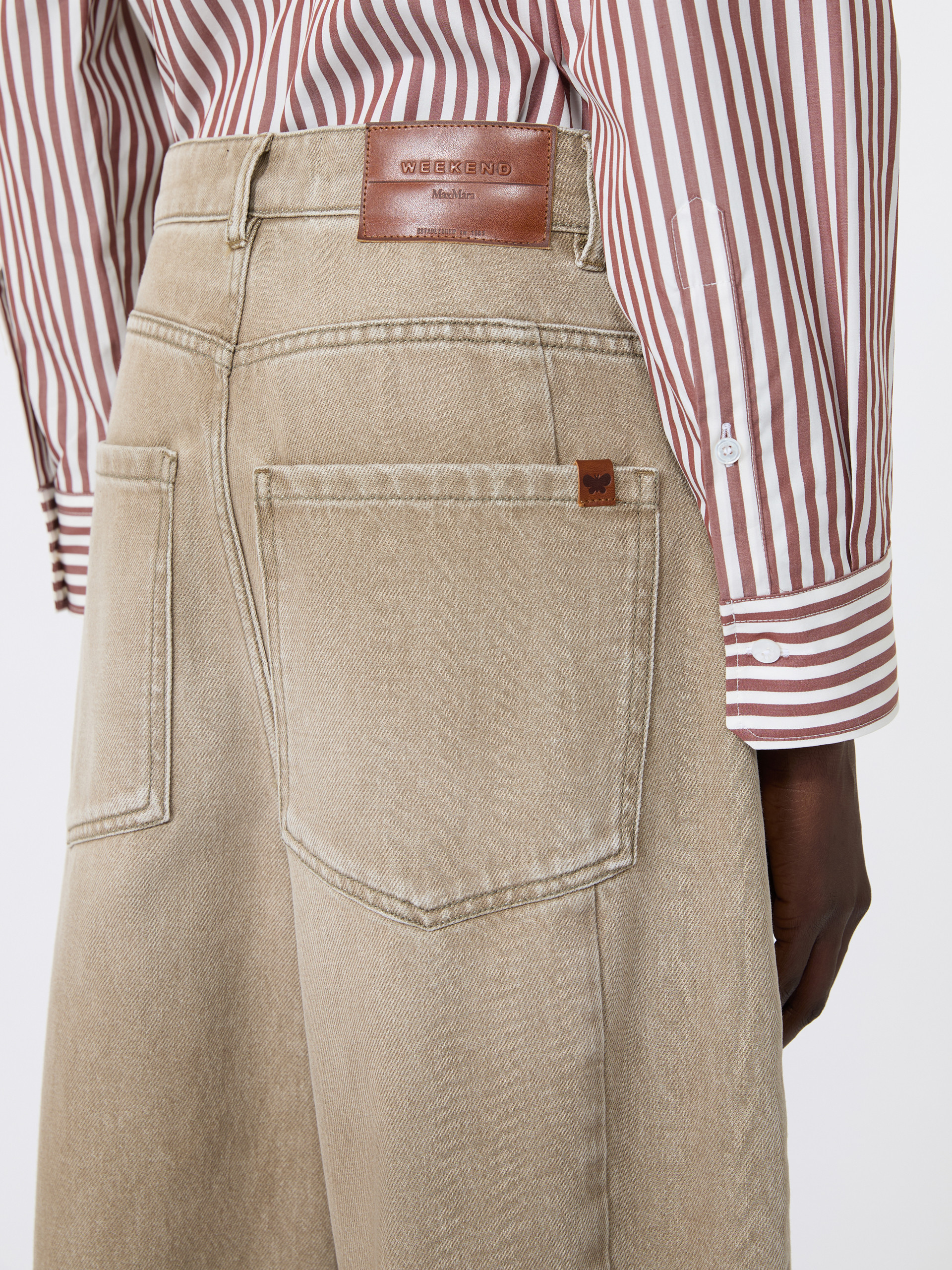 Worn-look denim barrel-leg jeans - BEIGE - Weekend Max Mara - 4