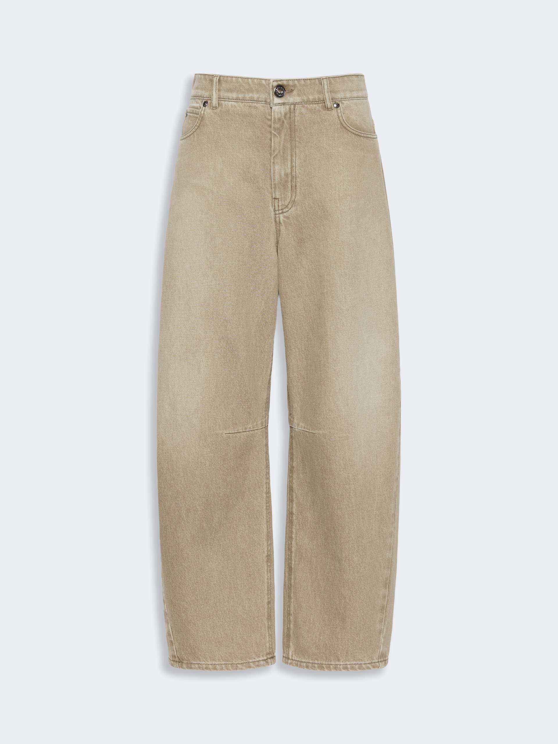 Worn-look denim barrel-leg jeans - BEIGE - Weekend Max Mara - 5