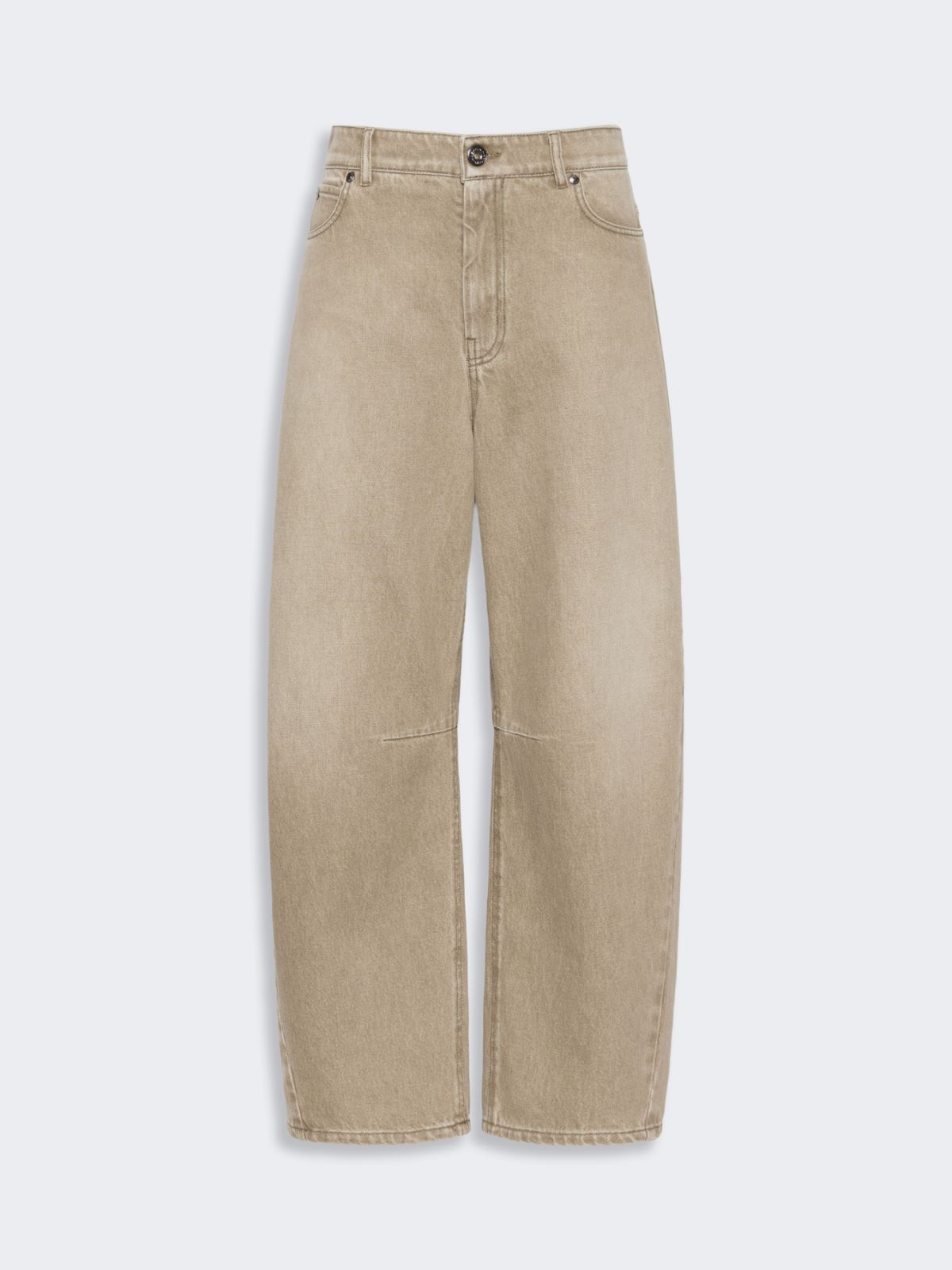 Worn-look denim barrel-leg jeans - BEIGE - Weekend Max Mara - 5