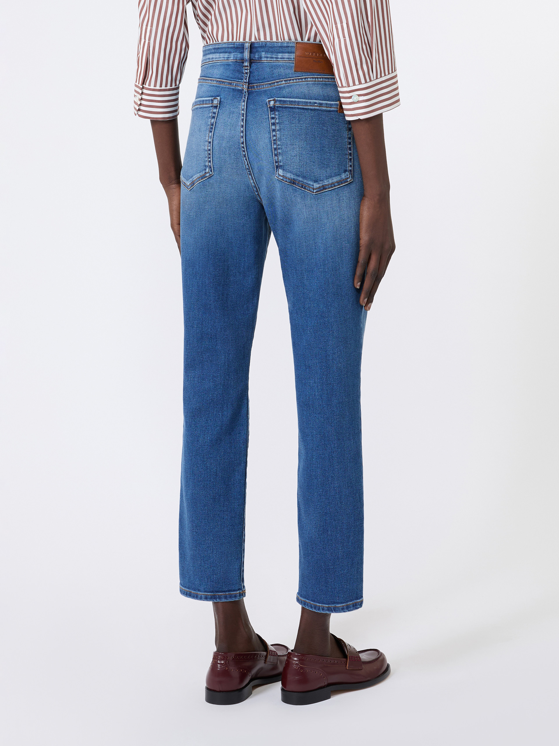 Slim-fit stretch denim cropped jeans - NAVY - Weekend Max Mara - 3
