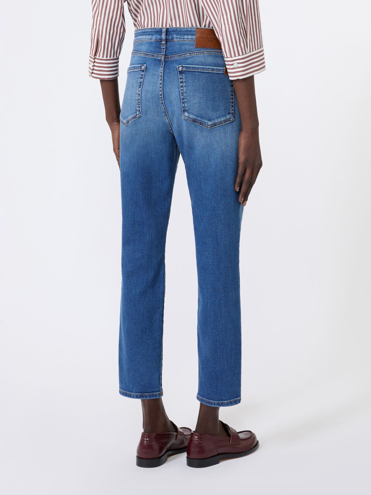 Slim-fit stretch denim cropped jeans - NAVY - Weekend Max Mara - 3