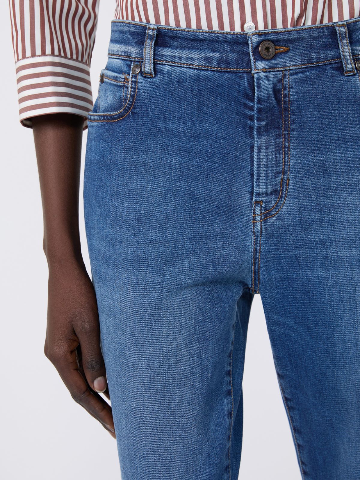 Slim-fit stretch denim cropped jeans - NAVY - Weekend Max Mara - 4