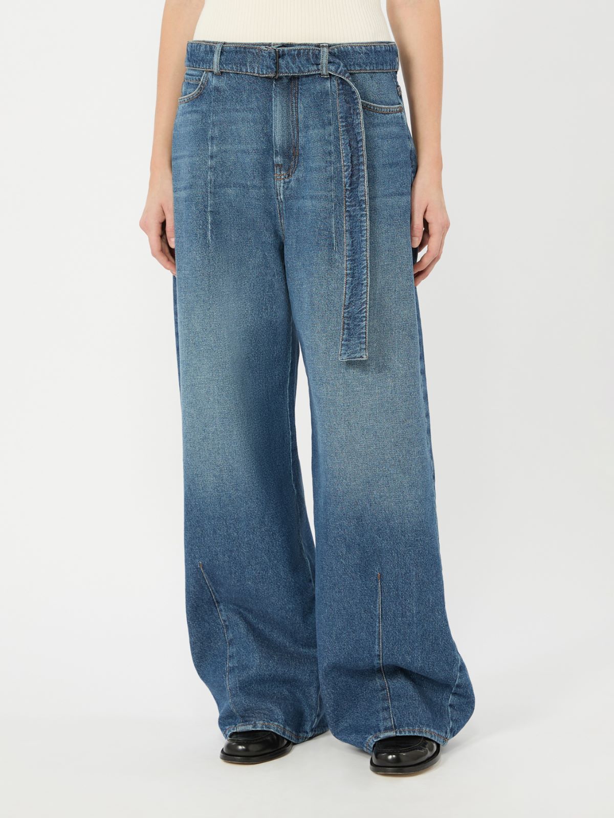 Wide-fit cotton denim jeans - NAVY - Weekend Max Mara - 2