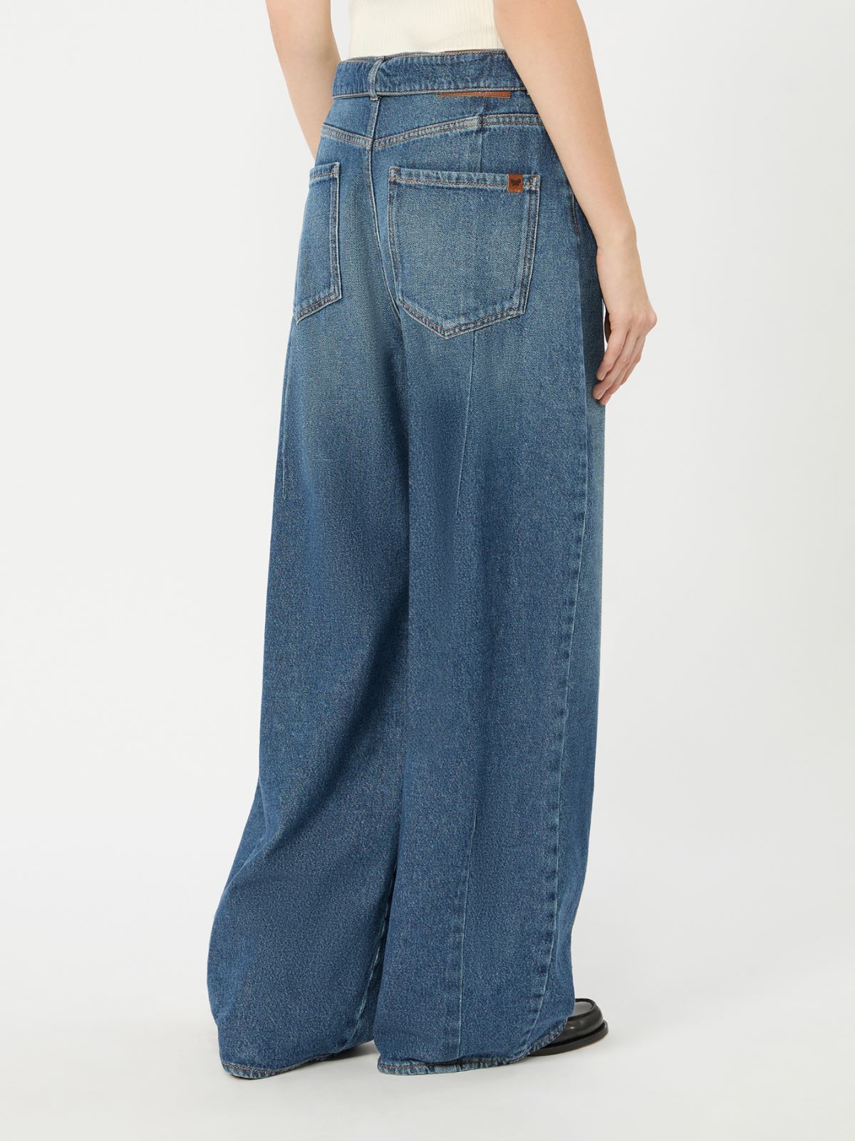 Wide-fit cotton denim jeans - NAVY - Weekend Max Mara - 3