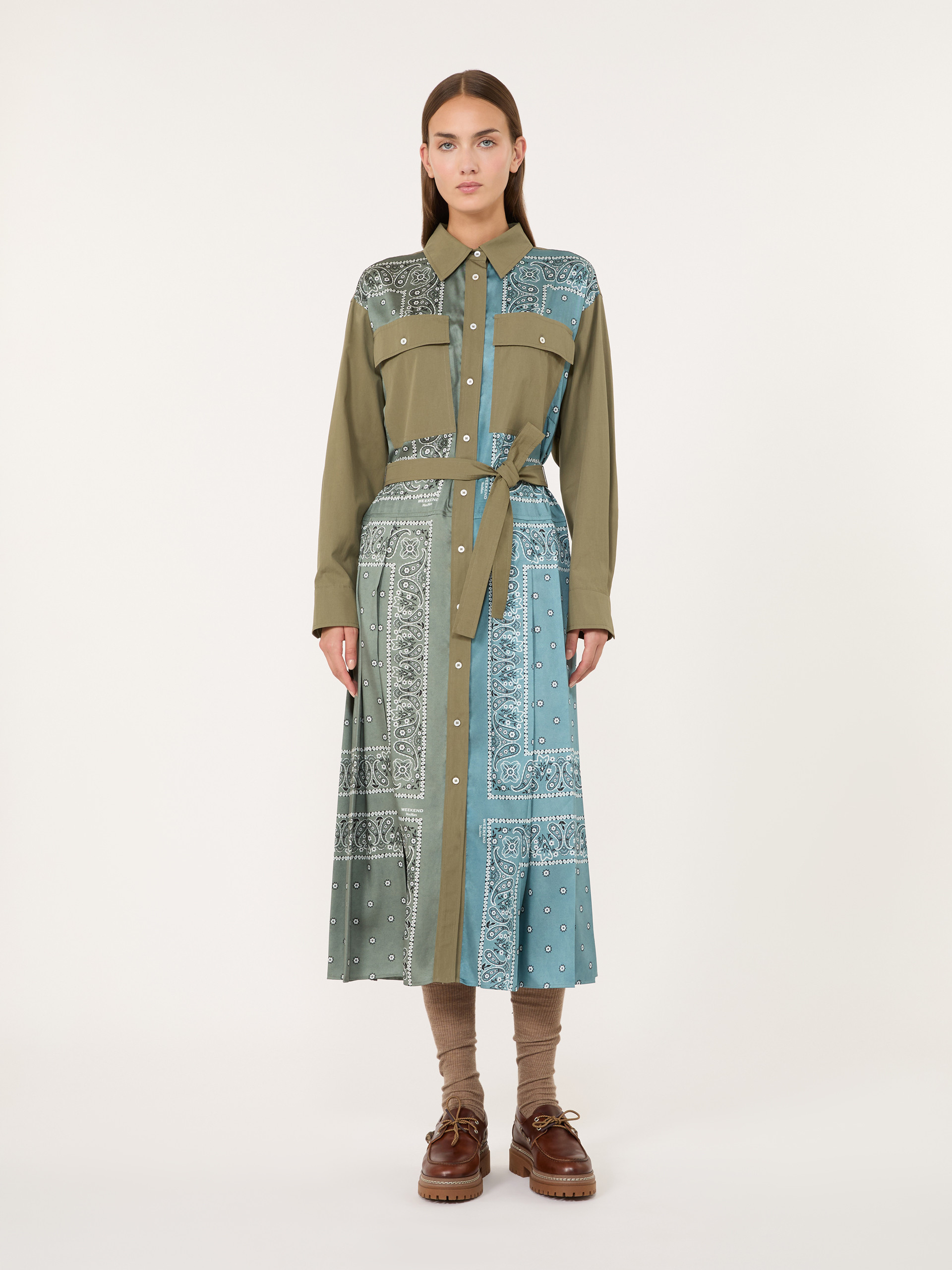 Printed twill and poplin shirt dress - Weekend Max Mara - 2