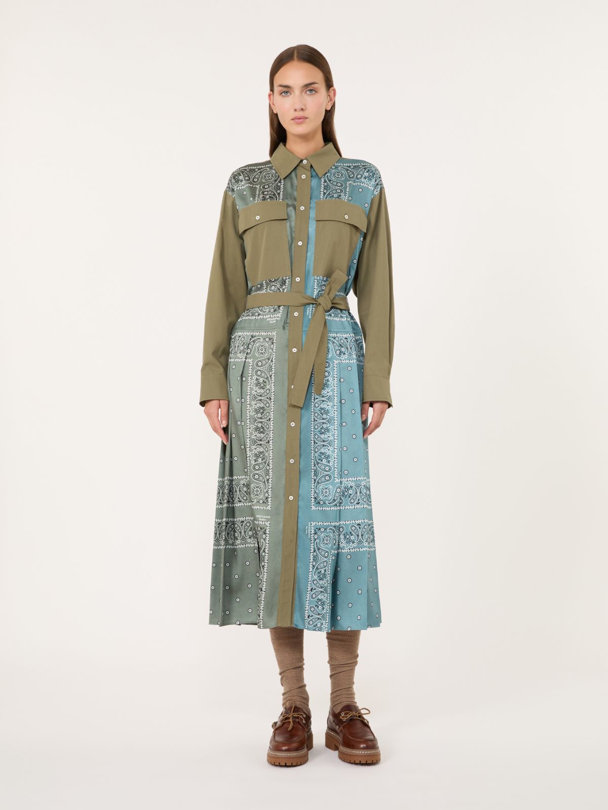 Printed twill and poplin shirt dress - Weekend Max Mara - 2