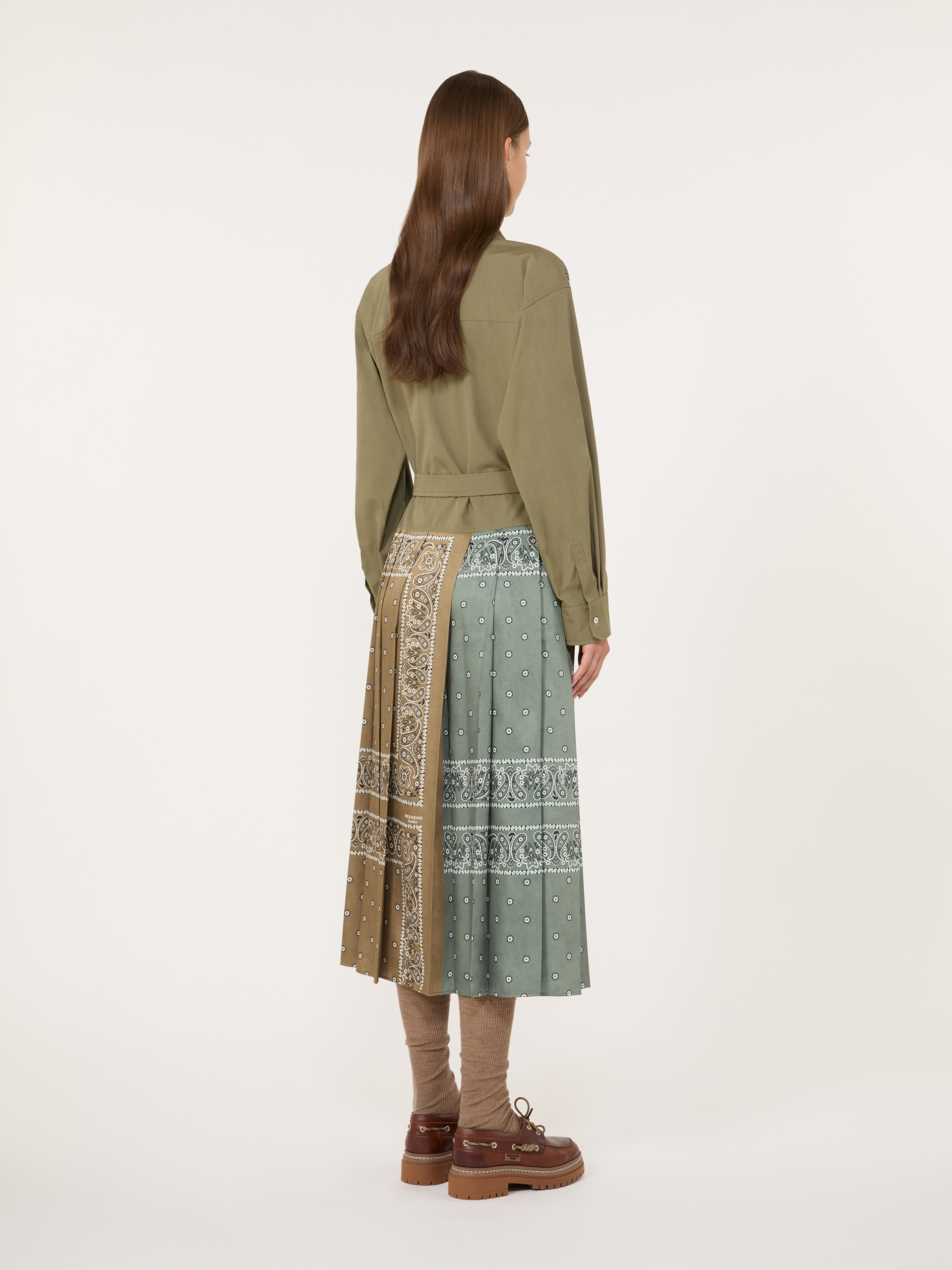 Printed twill and poplin shirt dress - Weekend Max Mara - 3