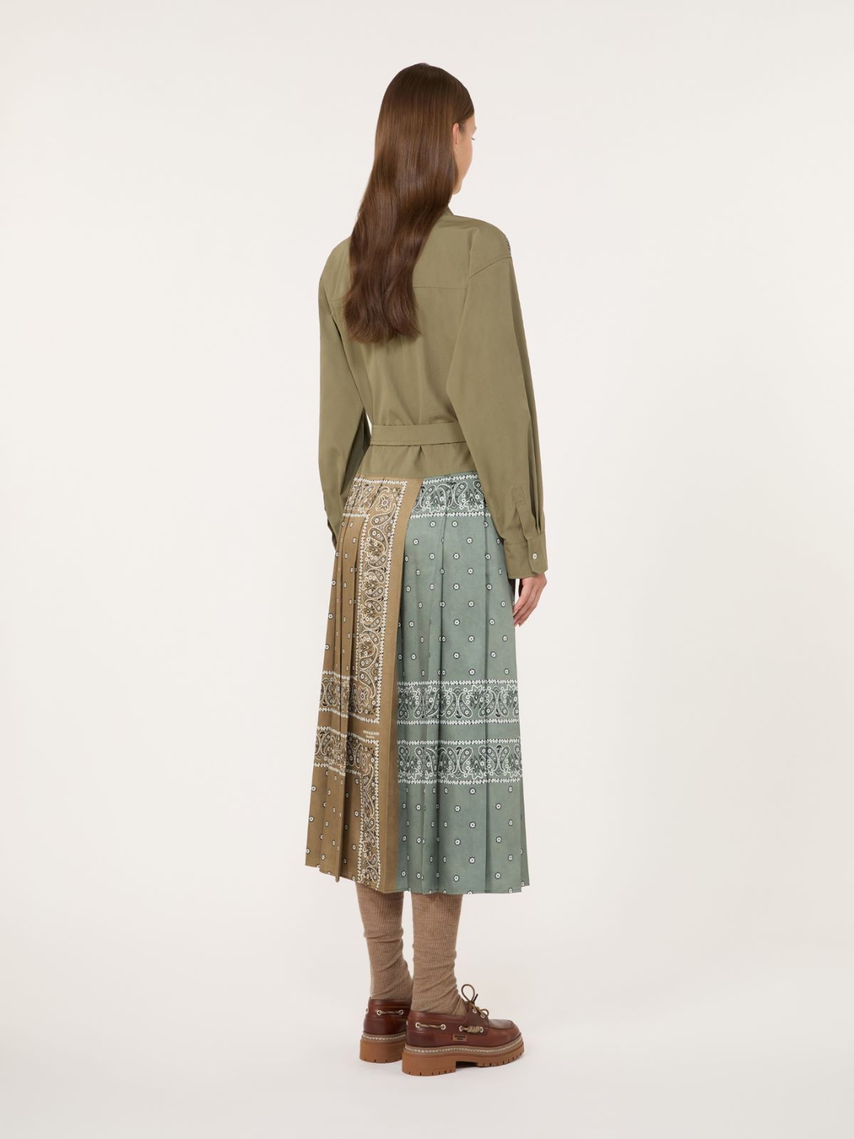 Printed twill and poplin shirt dress - Weekend Max Mara - 3