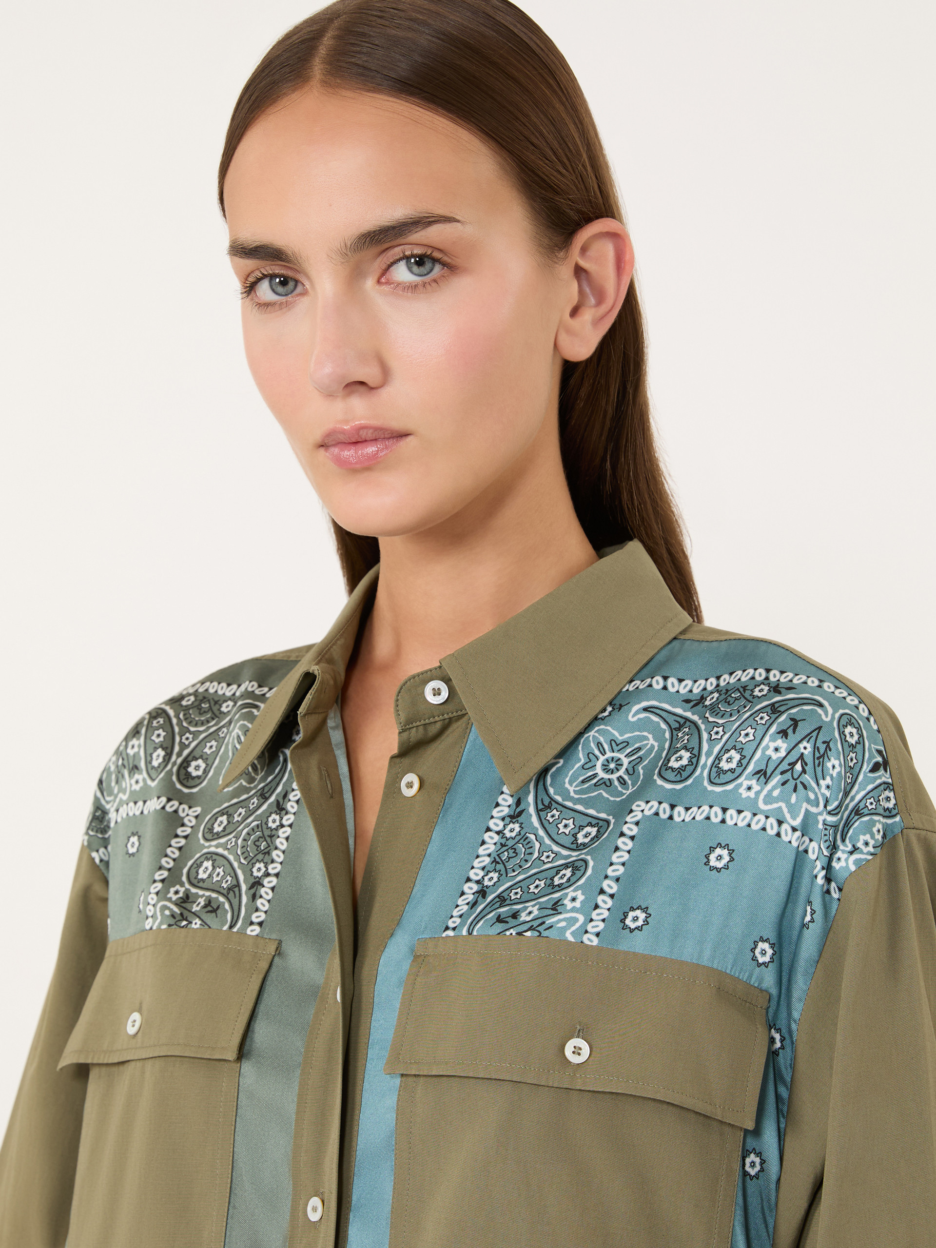 Printed twill and poplin shirt dress - Weekend Max Mara - 4