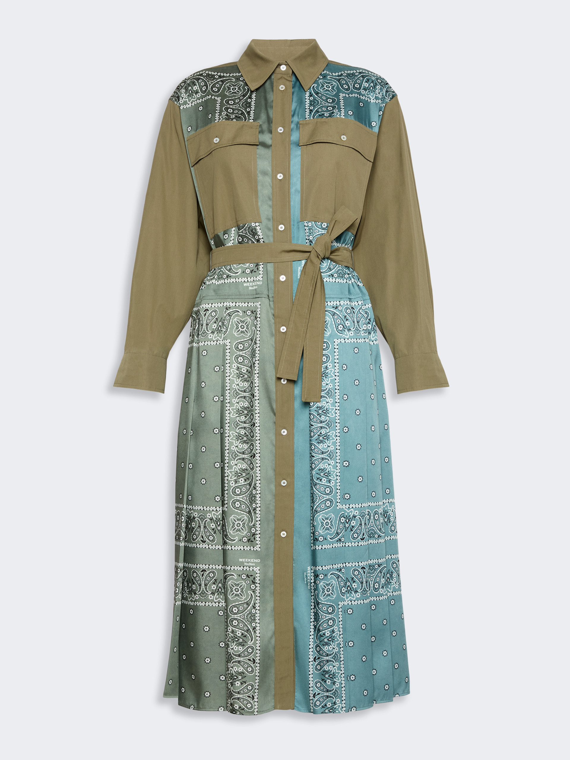 Printed twill and poplin shirt dress - Weekend Max Mara - 5