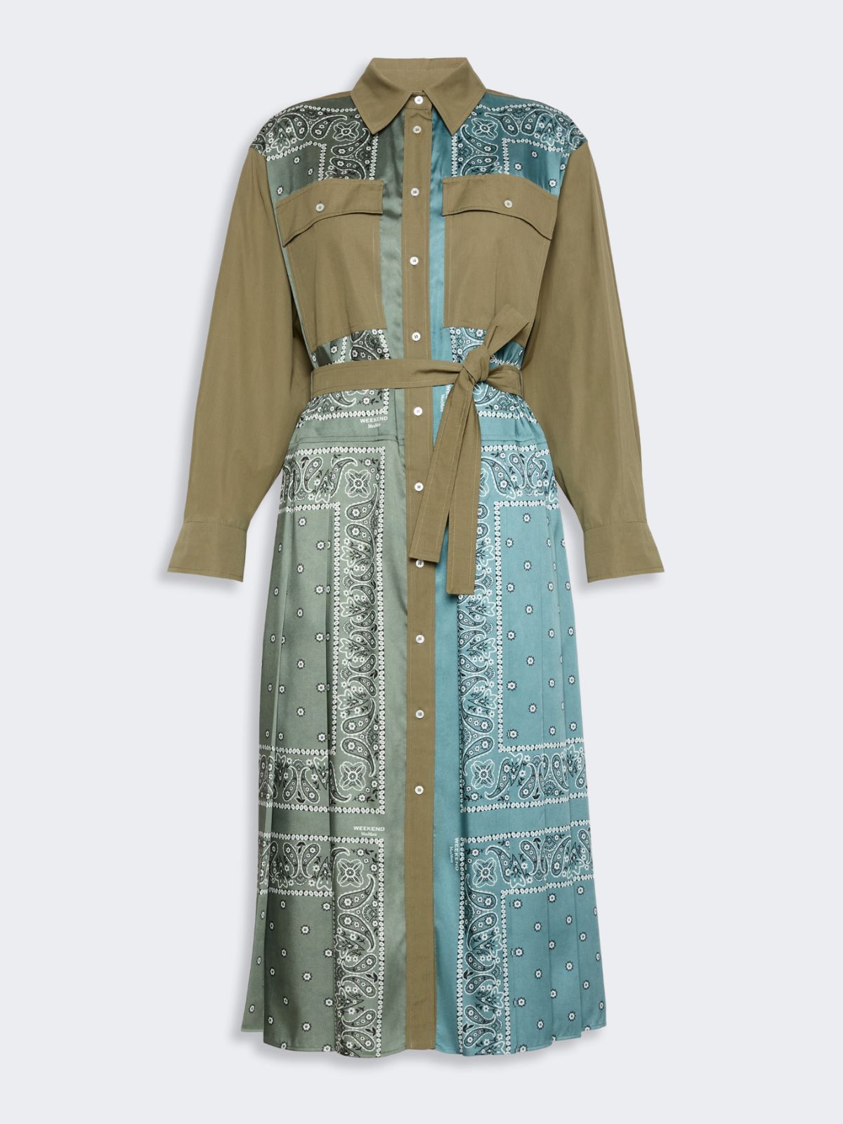 Printed twill and poplin shirt dress - Weekend Max Mara - 5