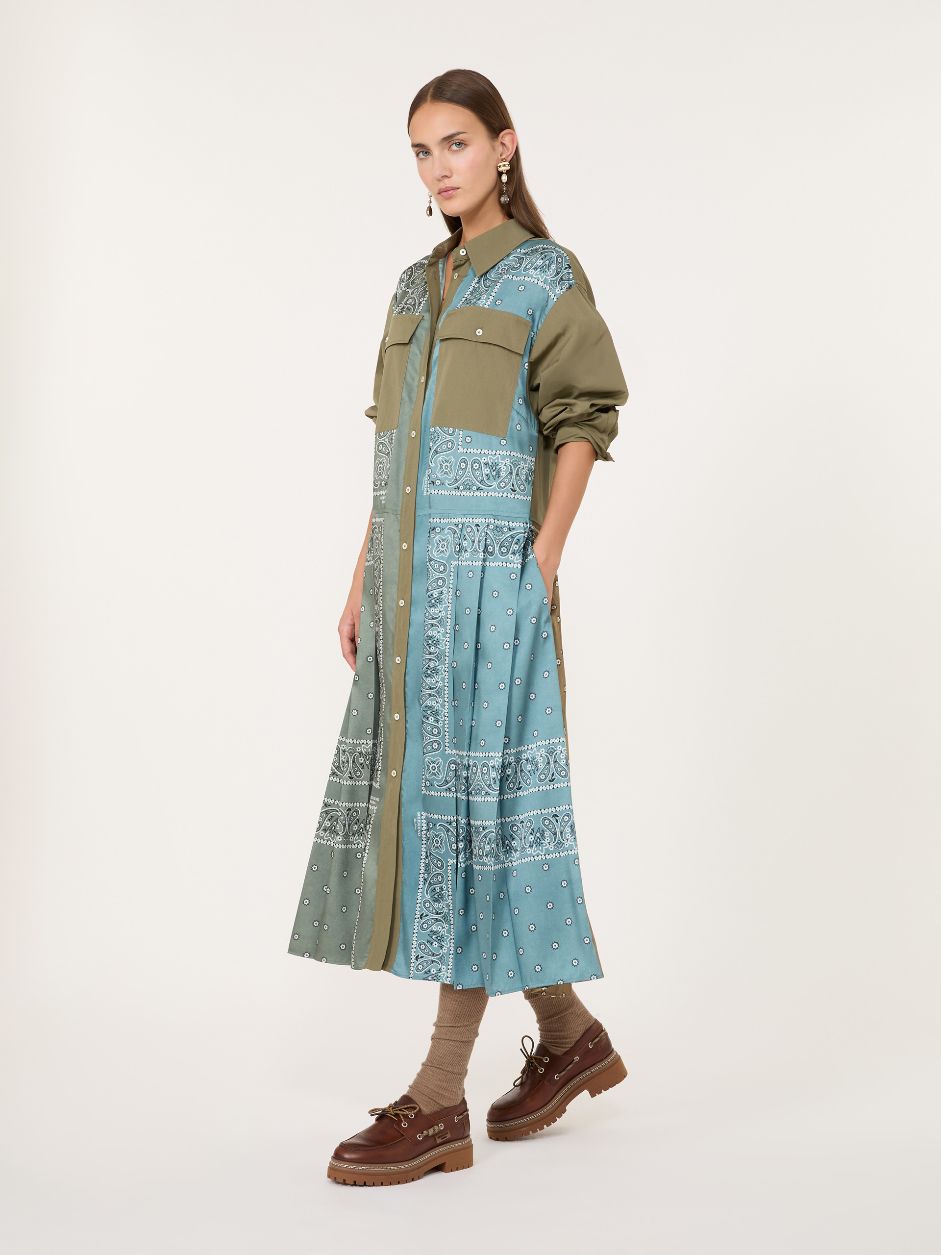 Printed twill and poplin shirt dress - Weekend Max Mara