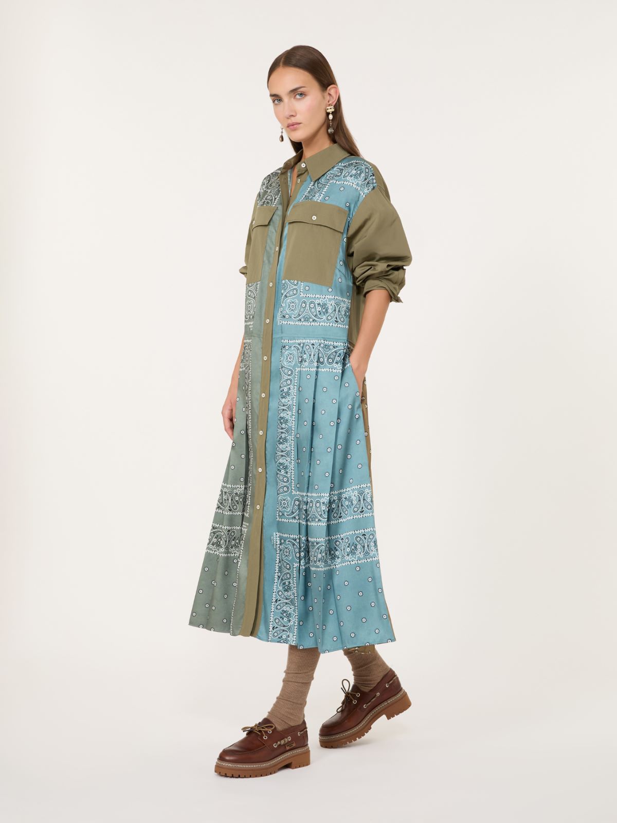Printed twill and poplin shirt dress - Weekend Max Mara