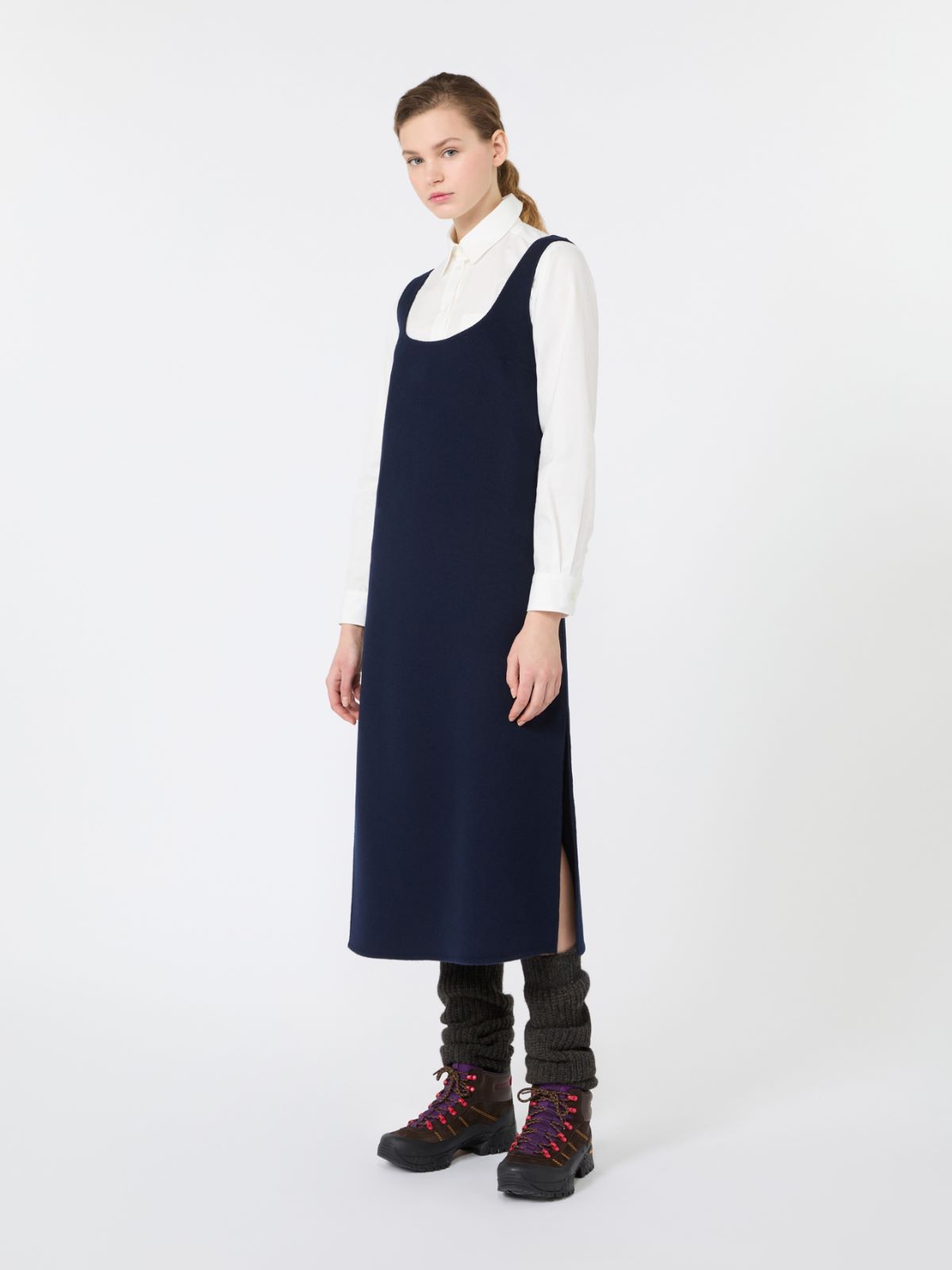 Wool-blend drap midi dress - Weekend Max Mara - 2