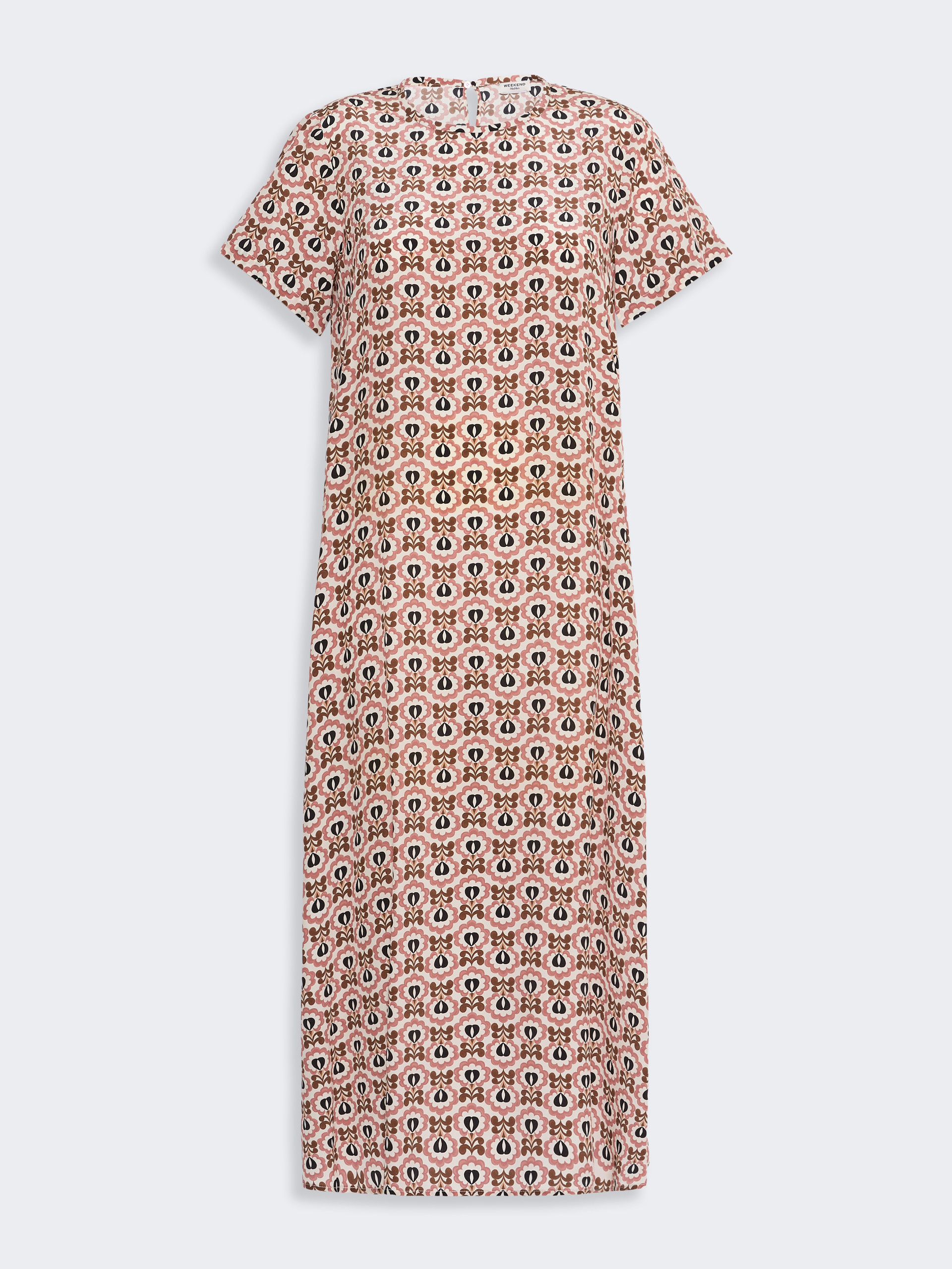 Printed silk T-shirt dress - ANTIQUE ROSE - Weekend Max Mara - 4