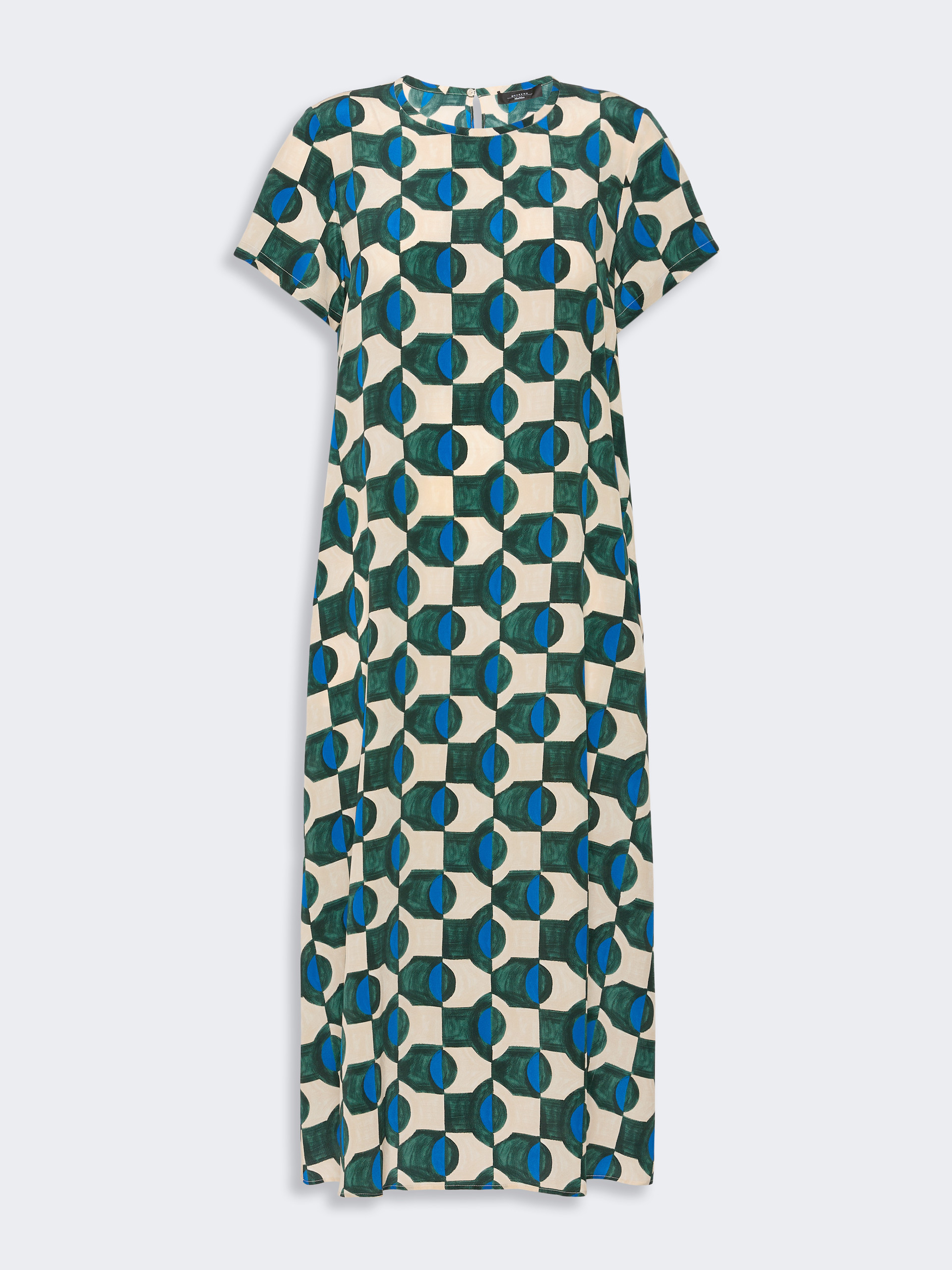 Printed silk T-shirt dress - DARK GREEN - Weekend Max Mara - 4