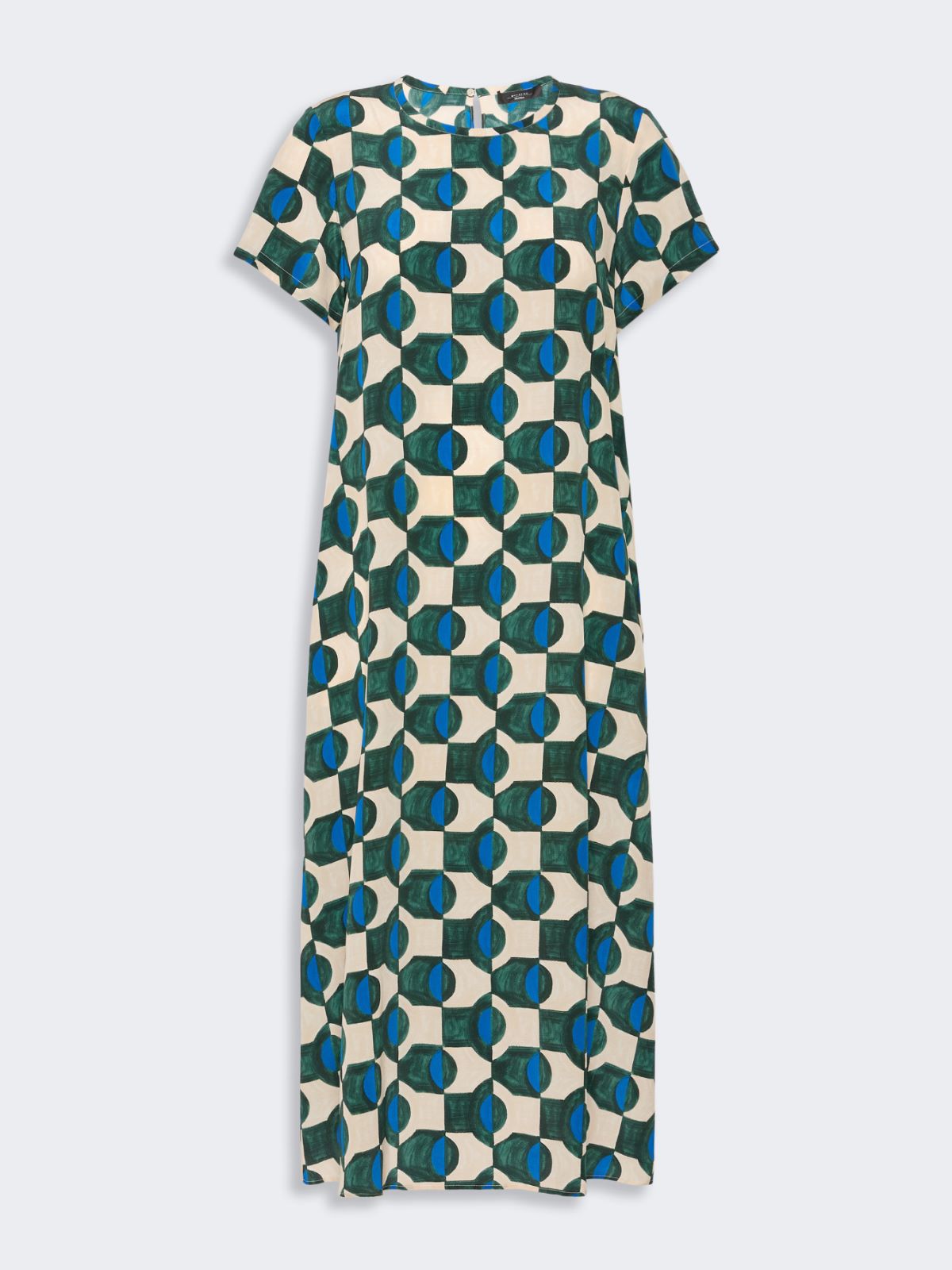 Printed silk T-shirt dress - DARK GREEN - Weekend Max Mara - 4