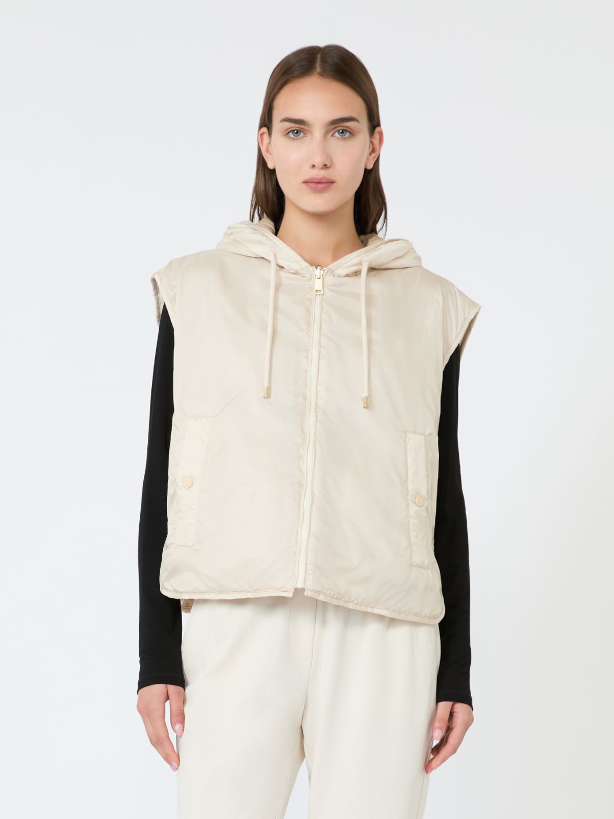 Reversible water-repellent canvas padded gilet - Weekend Max Mara - 2