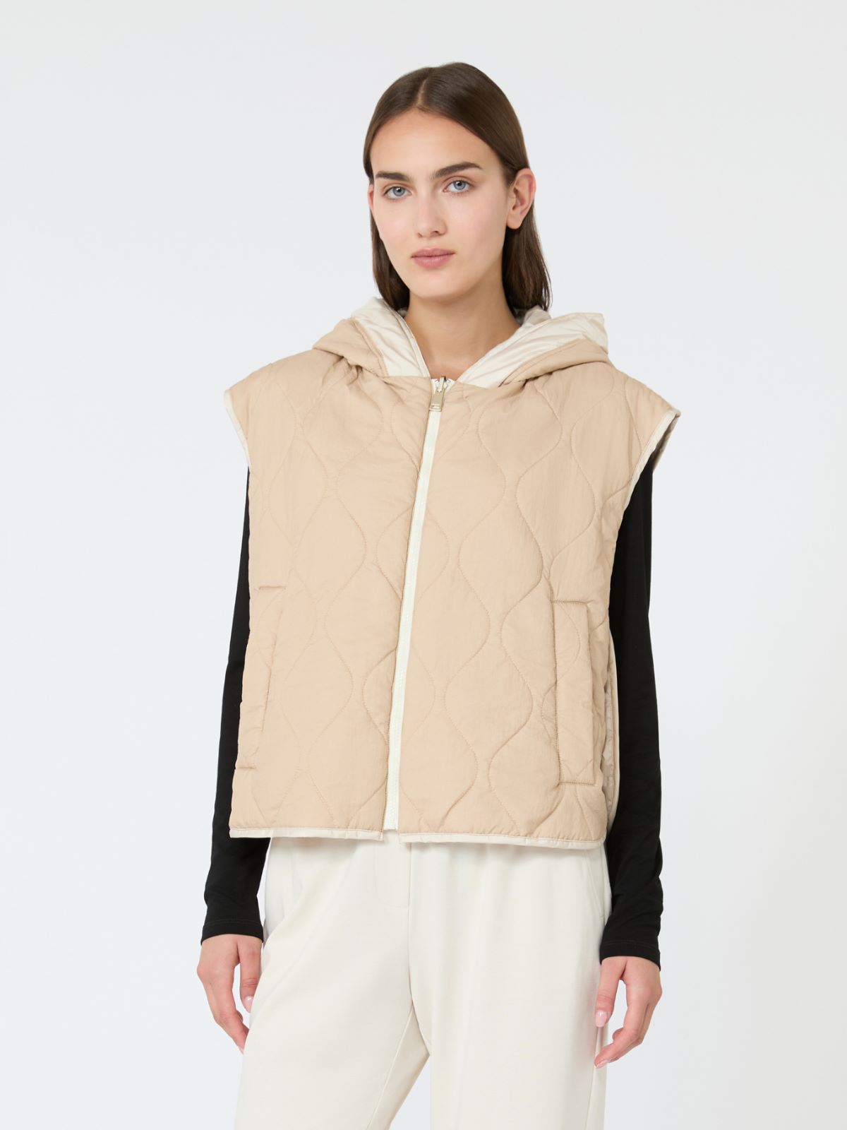 Reversible water-repellent canvas padded gilet - Weekend Max Mara - 5