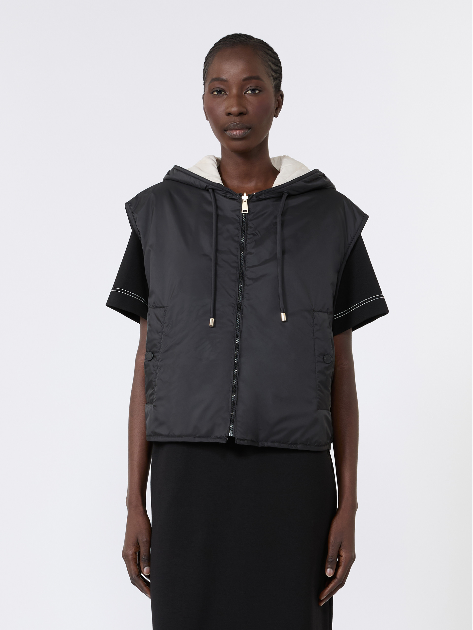 Reversible water-repellent canvas padded gilet - Weekend Max Mara - 2