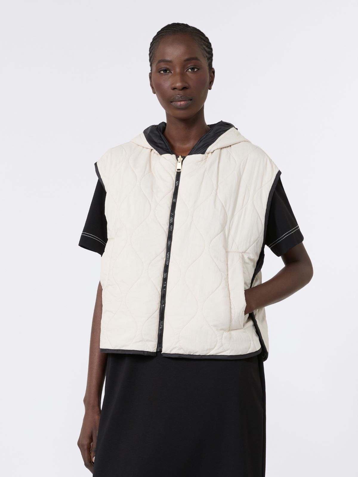 Reversible water-repellent canvas padded gilet - Weekend Max Mara - 5
