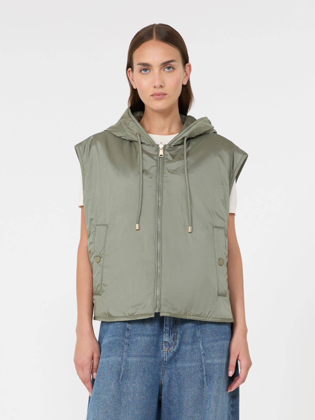Reversible water-repellent canvas padded gilet - Weekend Max Mara - 2