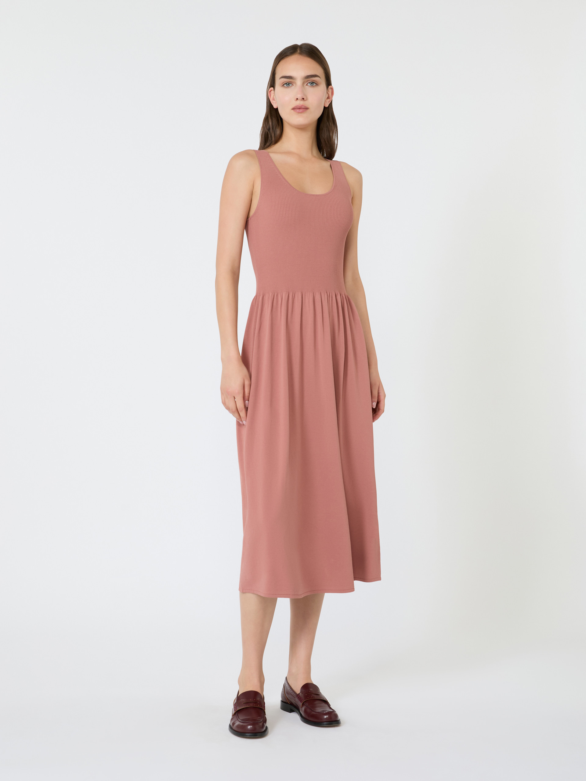 Abito lungo in filato di viscosa - TERRACOTTA - Weekend Max Mara