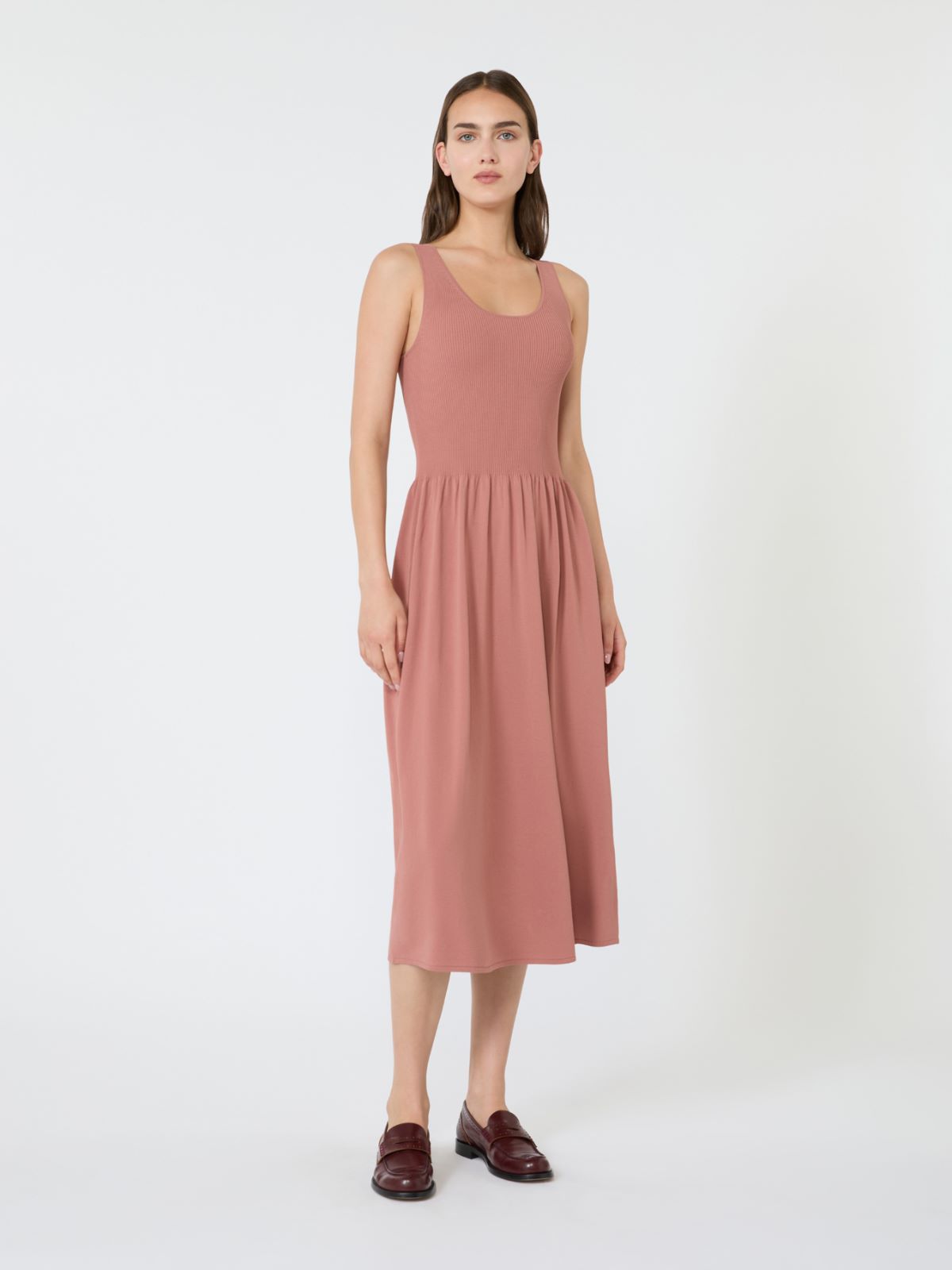 Abito lungo in filato di viscosa - TERRACOTTA - Weekend Max Mara