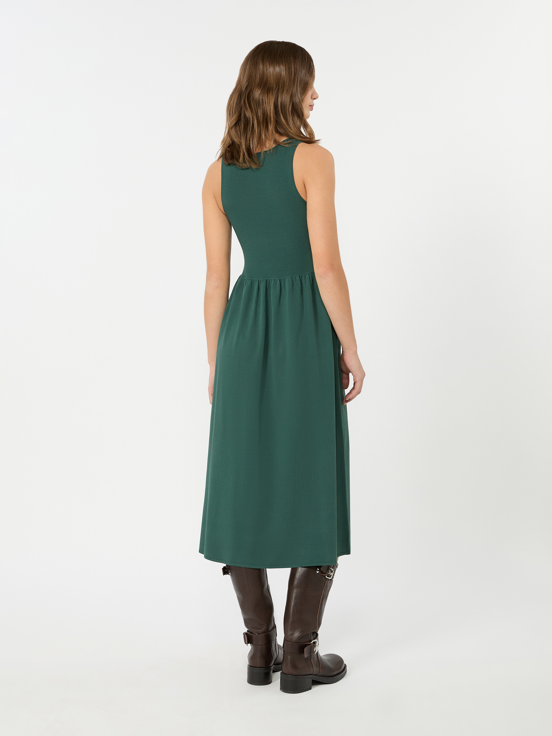Abito lungo in filato di viscosa - VERDE - Weekend Max Mara - 3