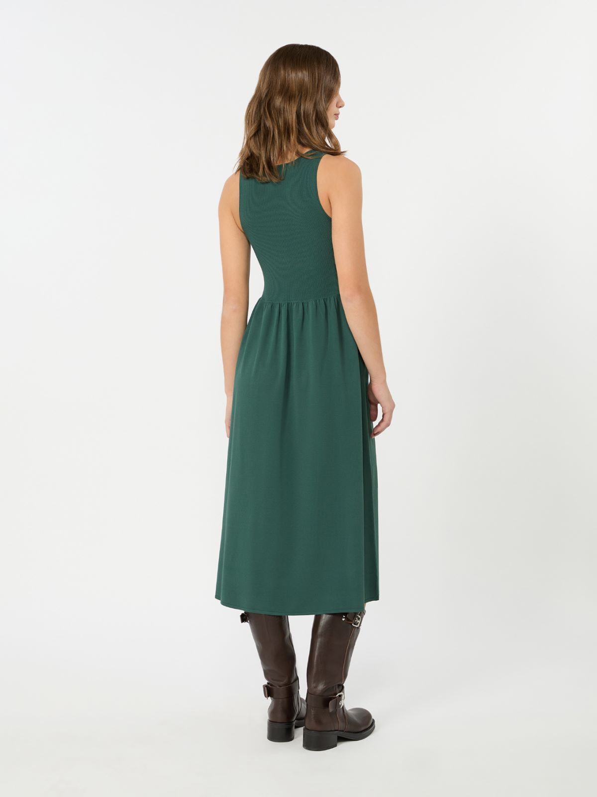 Abito lungo in filato di viscosa - VERDE - Weekend Max Mara - 3