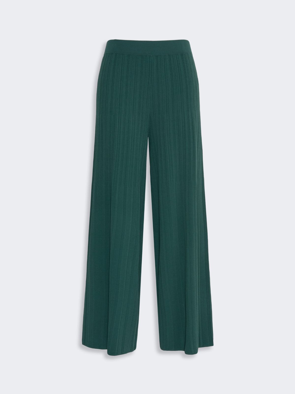 Plissé-pleated viscose yarn trousers - GREEN - Weekend Max Mara - 4