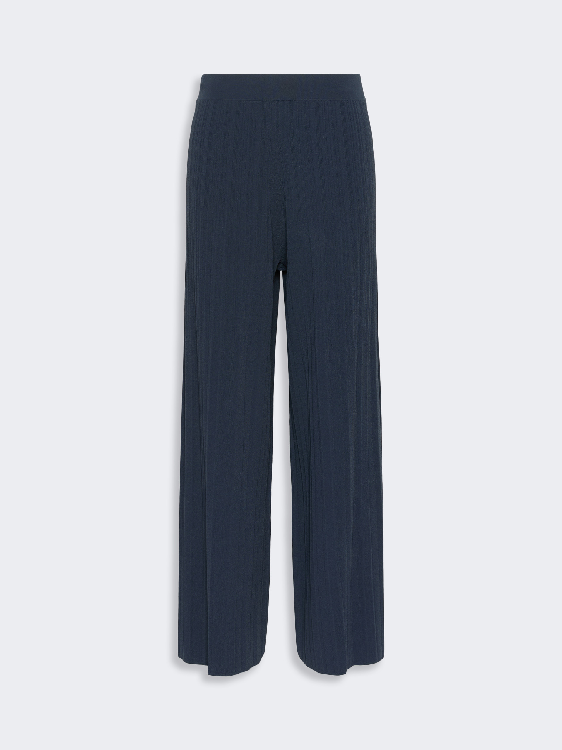 Plissé-pleated viscose yarn trousers - NAVY - Weekend Max Mara - 4