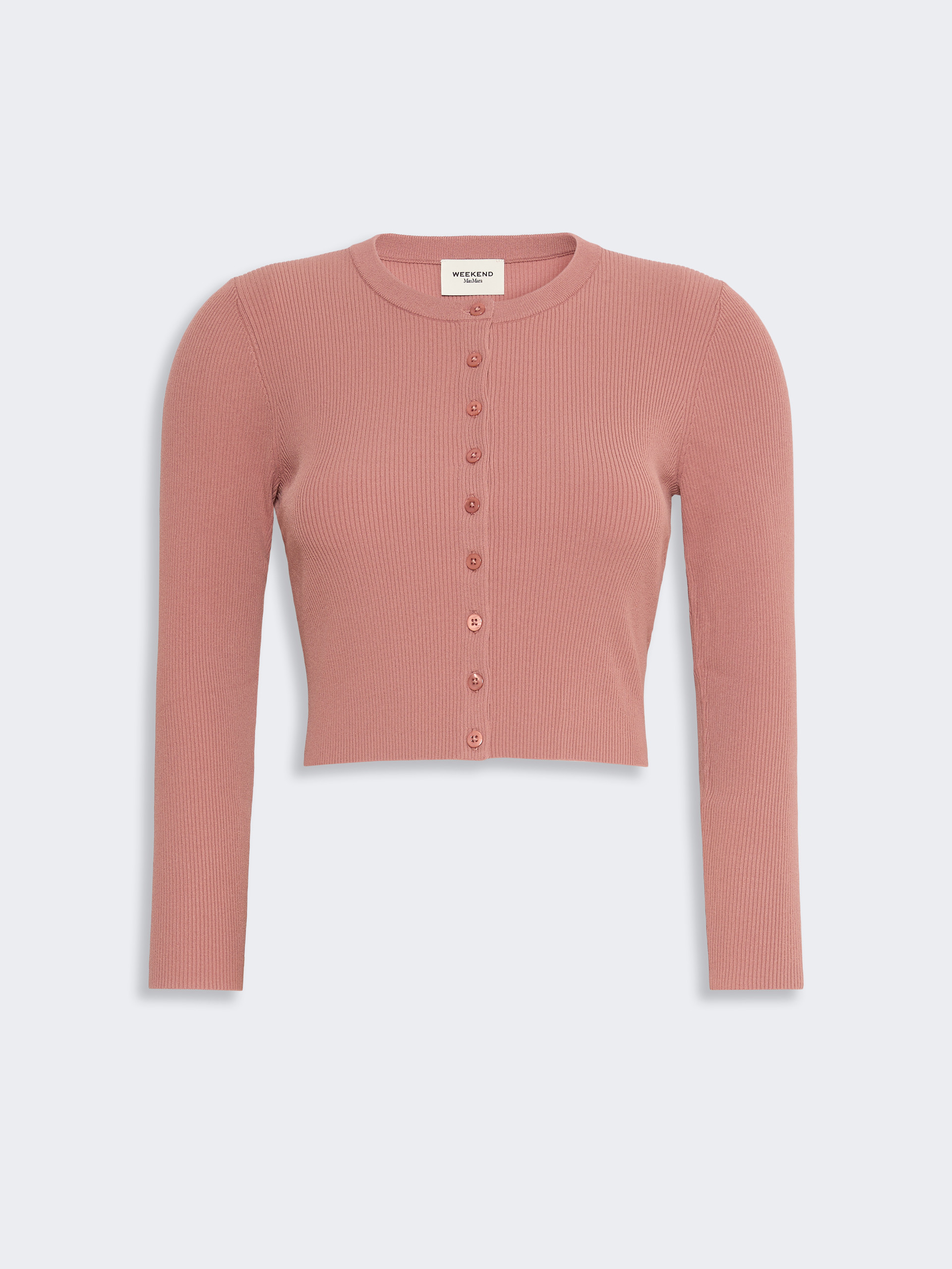Cardigan a costine in filato di viscosa - TERRACOTTA - Weekend Max Mara - 5