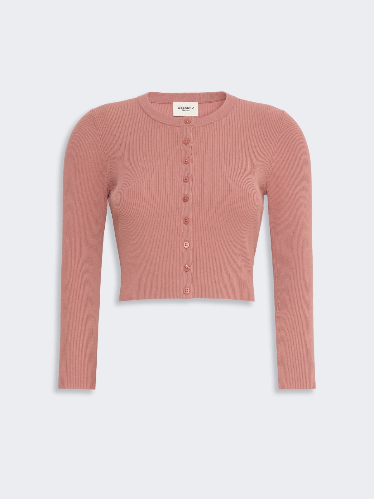 Cardigan a costine in filato di viscosa - TERRACOTTA - Weekend Max Mara - 5