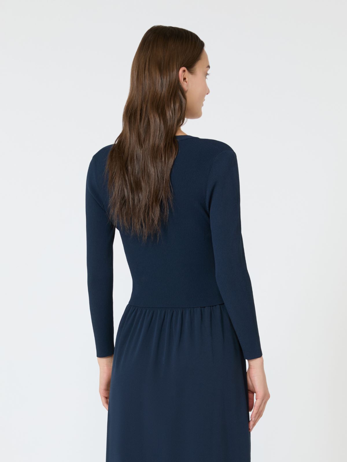 Cardigan a costine in filato di viscosa - BLU - Weekend Max Mara - 3