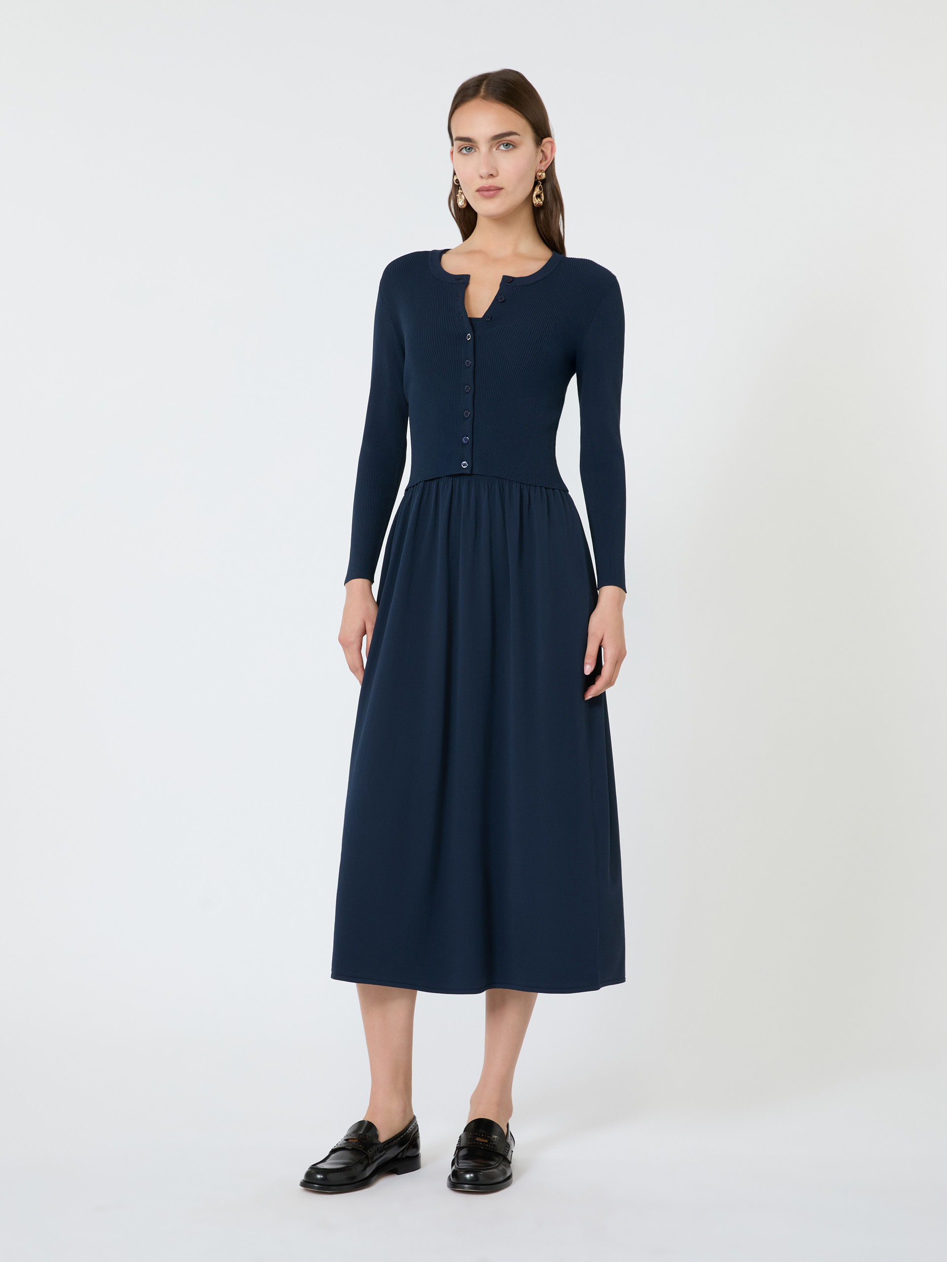 Cardigan a costine in filato di viscosa - BLU - Weekend Max Mara