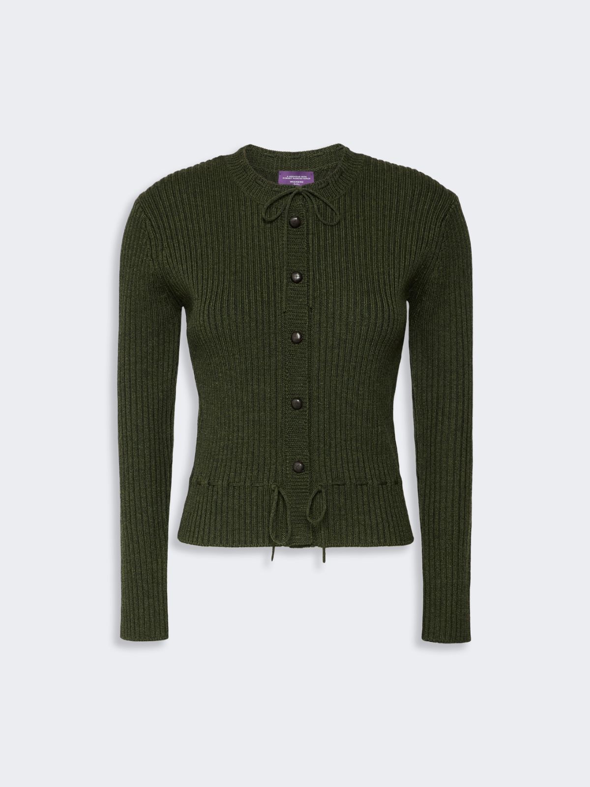 Cardigan in lana a coste - Weekend Max Mara - 6
